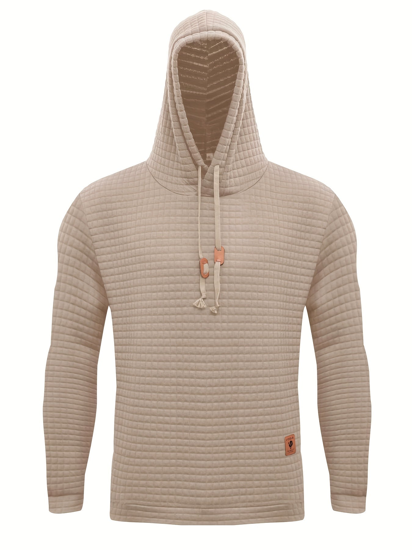 Cozy Waffle Pullover Hoodie - Soft, Breathable, Casual Sweatshirt for Men - Perfect for Spring and Fall, Great Gift Idea