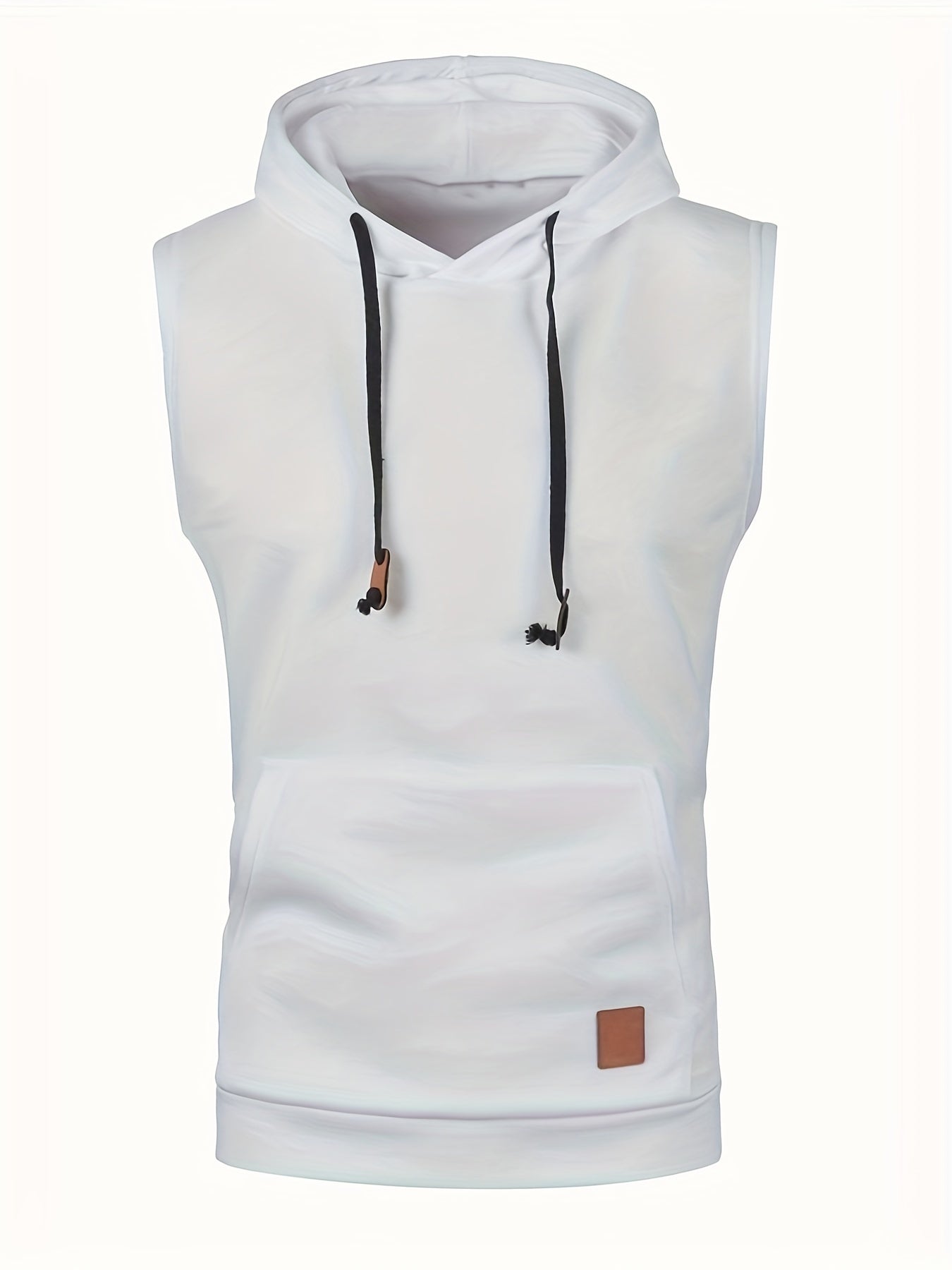 Elegant Hooded Mid Stretch Vest, Men's Casual Vintage Style Sleeveless Sweater Vest For Fall Winter