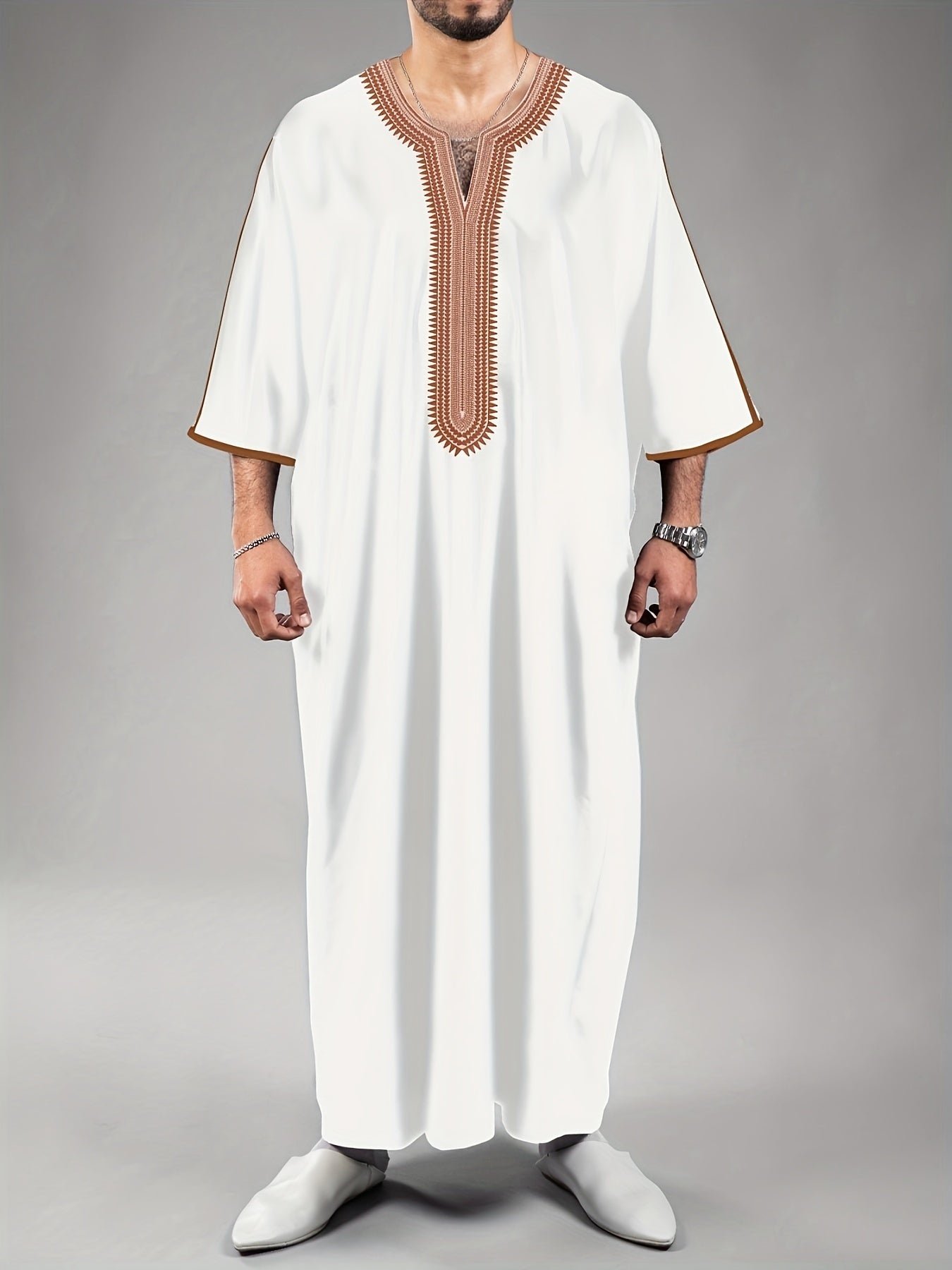 Eid Al-Adha Men's Thobe Kaftan Costume, Kandoura For Men, Moroccan Thobes, Kaftan Clothes, Eid Al-Adha