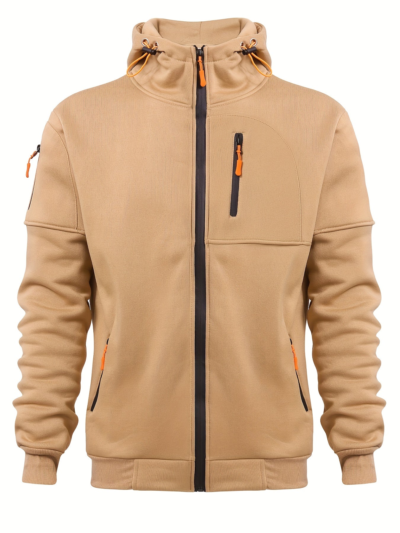 Men's Comfy Stretch Hoodie - Soft, Breathable, and Trendy Pullover with Zipper, Drawstring, and Relaxed Fit for Casual Style