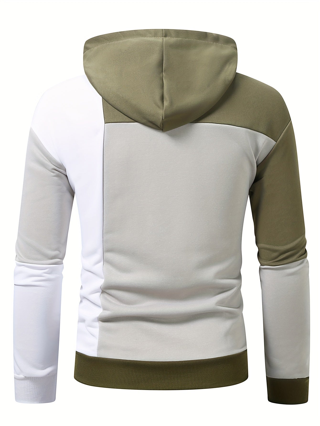 Men's Comfortable Hoodie for Spring/Fall: Long-Sleeve, Stretch Knit, Kangaroo Pocket, Adjustable & Durable Style