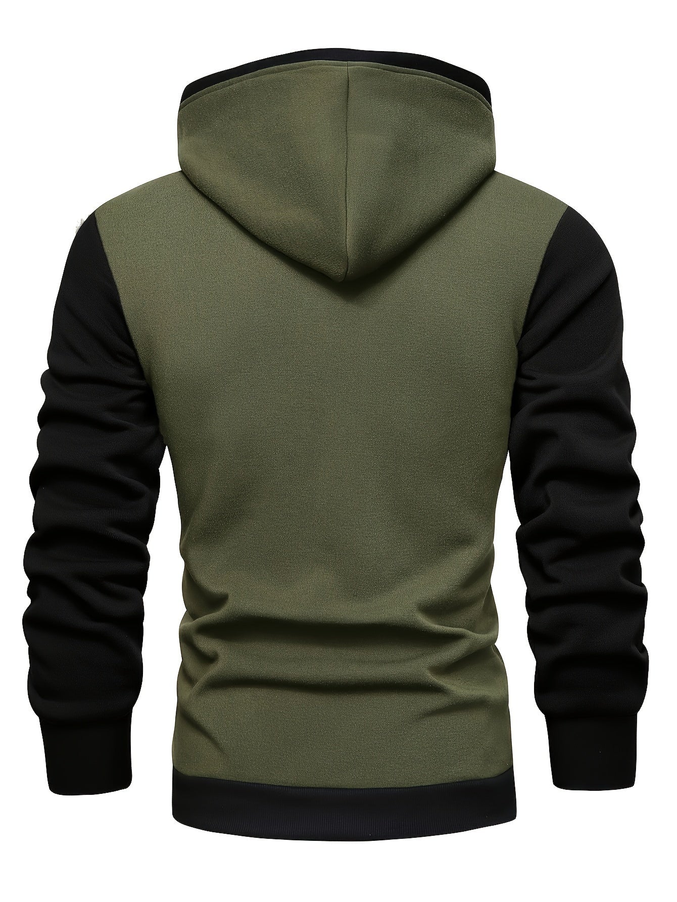 Stylish Patchwork Hooded Sweatshirt - Fashion Hoodies with Contrast Color, Kangaroo Pocket, and Long Sleeve for Casual Daily Outerwear