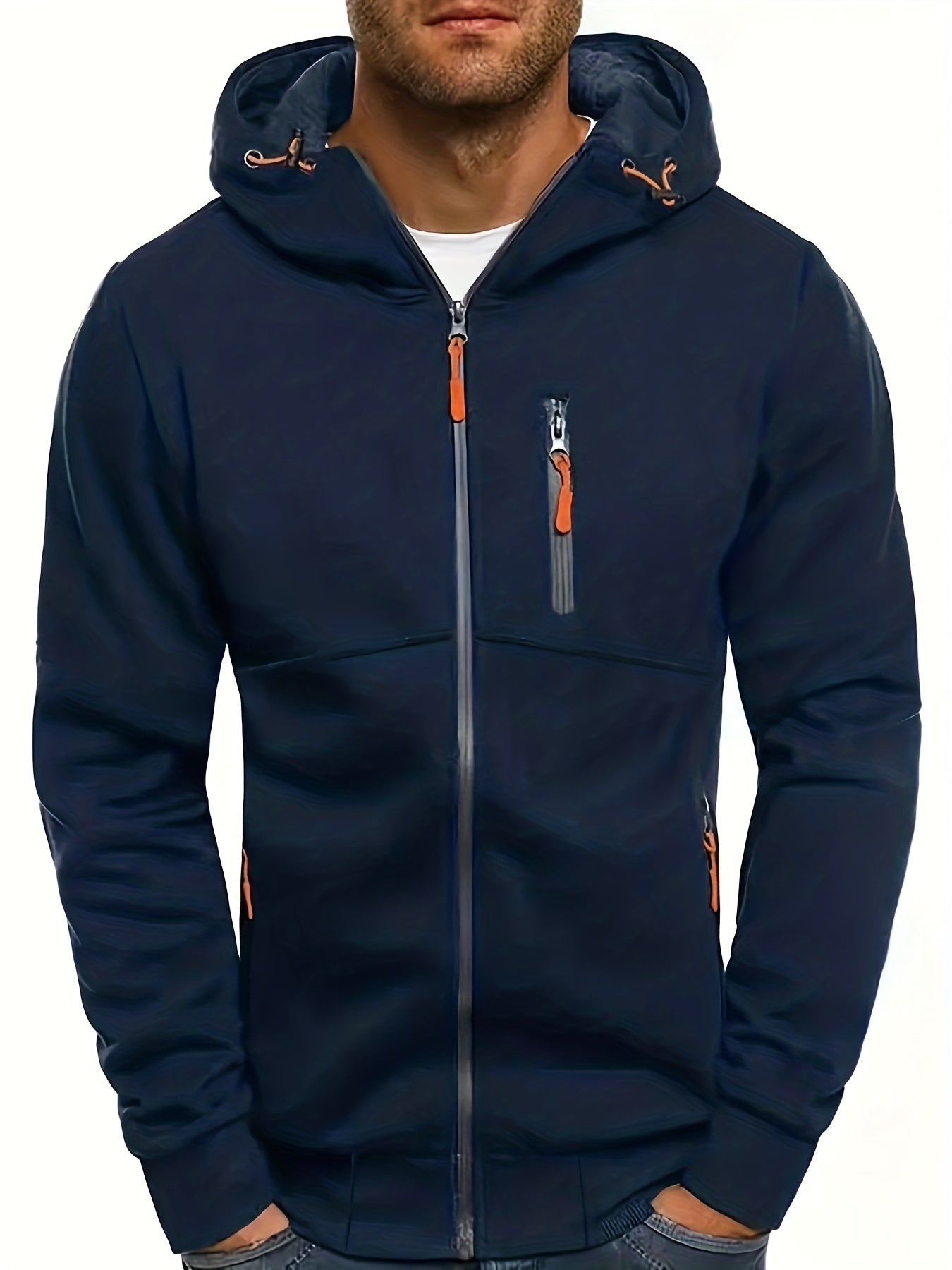 Stylish Slim Fit Hoodie - Fashion Hoodies with Long Sleeve, Lightweight, Zip Up, Kangaroo Pocket, and Comfortable Wear for Casual Occasions - Perfect for Men