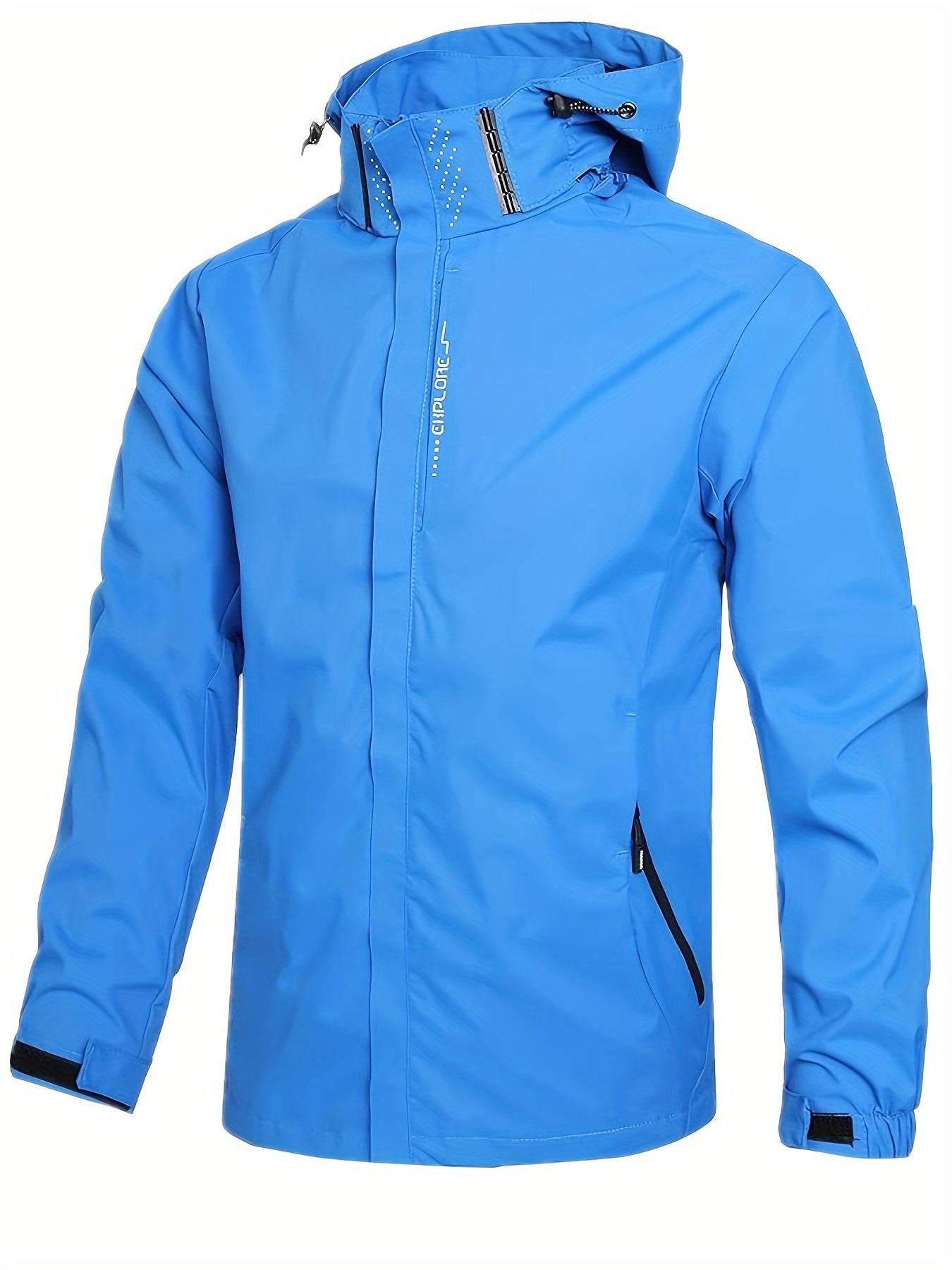 Mens Ultra-Lightweight Waterproof Rain Jacket - Sealed Hooded Shell for Outdoor Adventures - Durable Hiking Windbreaker, All-Weather Protection, Ideal for Travelers & Enthusiasts