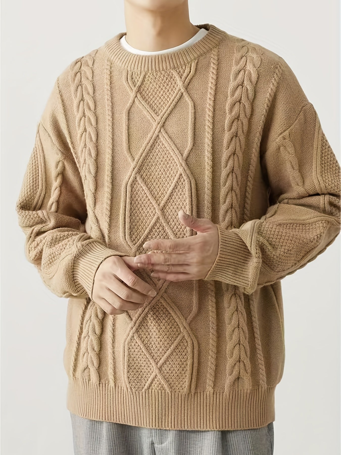 Men's Warm Trendy Knitted Pullover Sweater