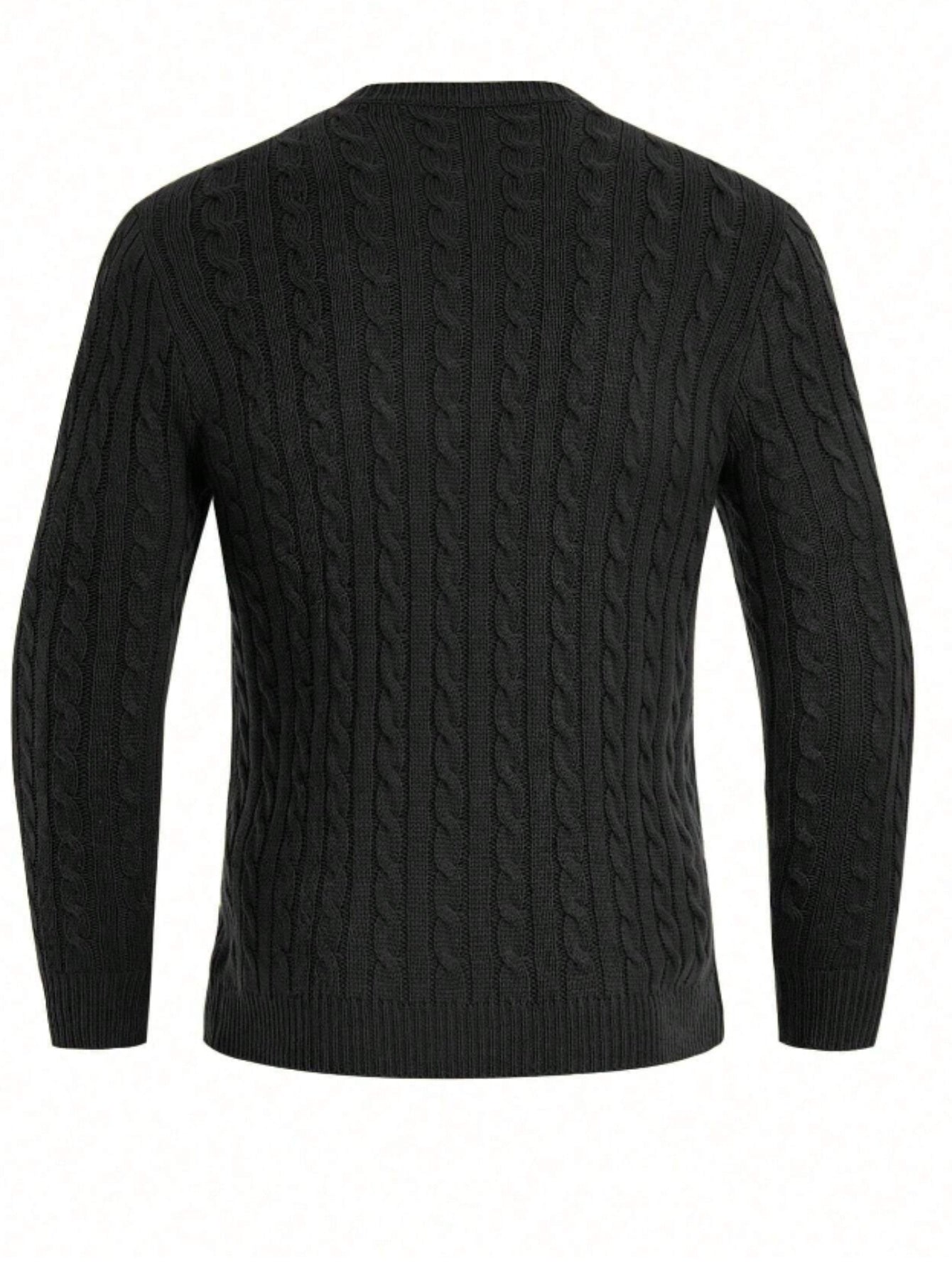 Men's Striped Knitted Pullover, Casual Long Sleeve Slim-fit Crew Neck Sweater For Fall Winter