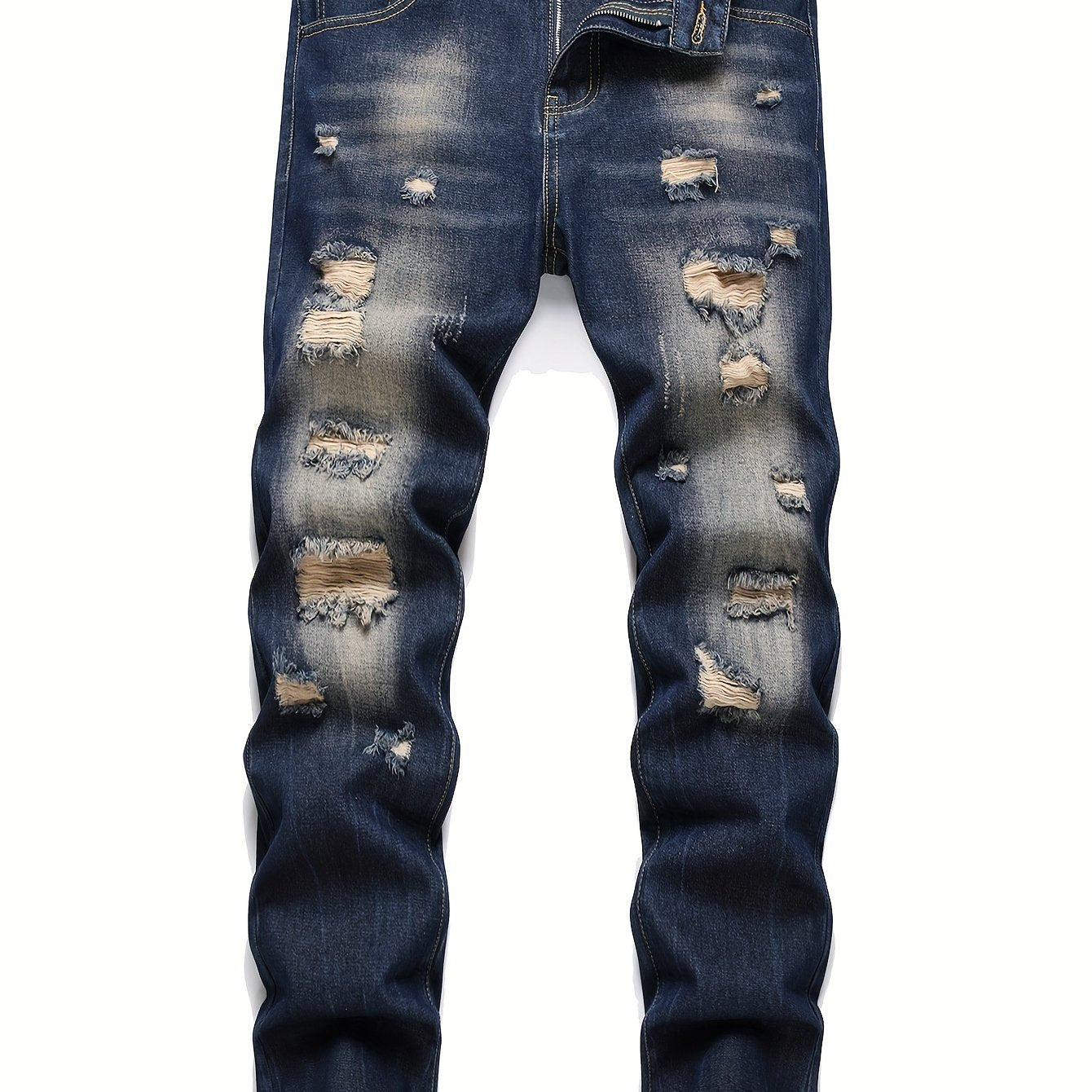 FORUWISH  -  Ripped Men's Casual Chic Retro Denim Street Style Jeans, Pants