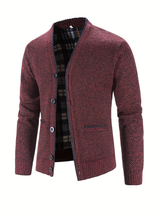 Men's Thicken Knitted Jacket Warm Comfortable Daily Casual Cardigan