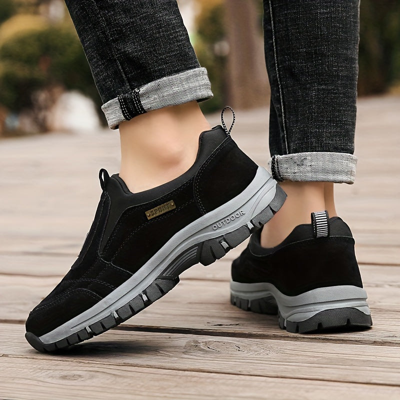 Ultra-Comfort Men's Slip-On Sneakers - Breathable, Anti-Slip, Arch Support, Cushioned Walking Shoes for Outdoor Activities, All Seasons, Everyday Wear