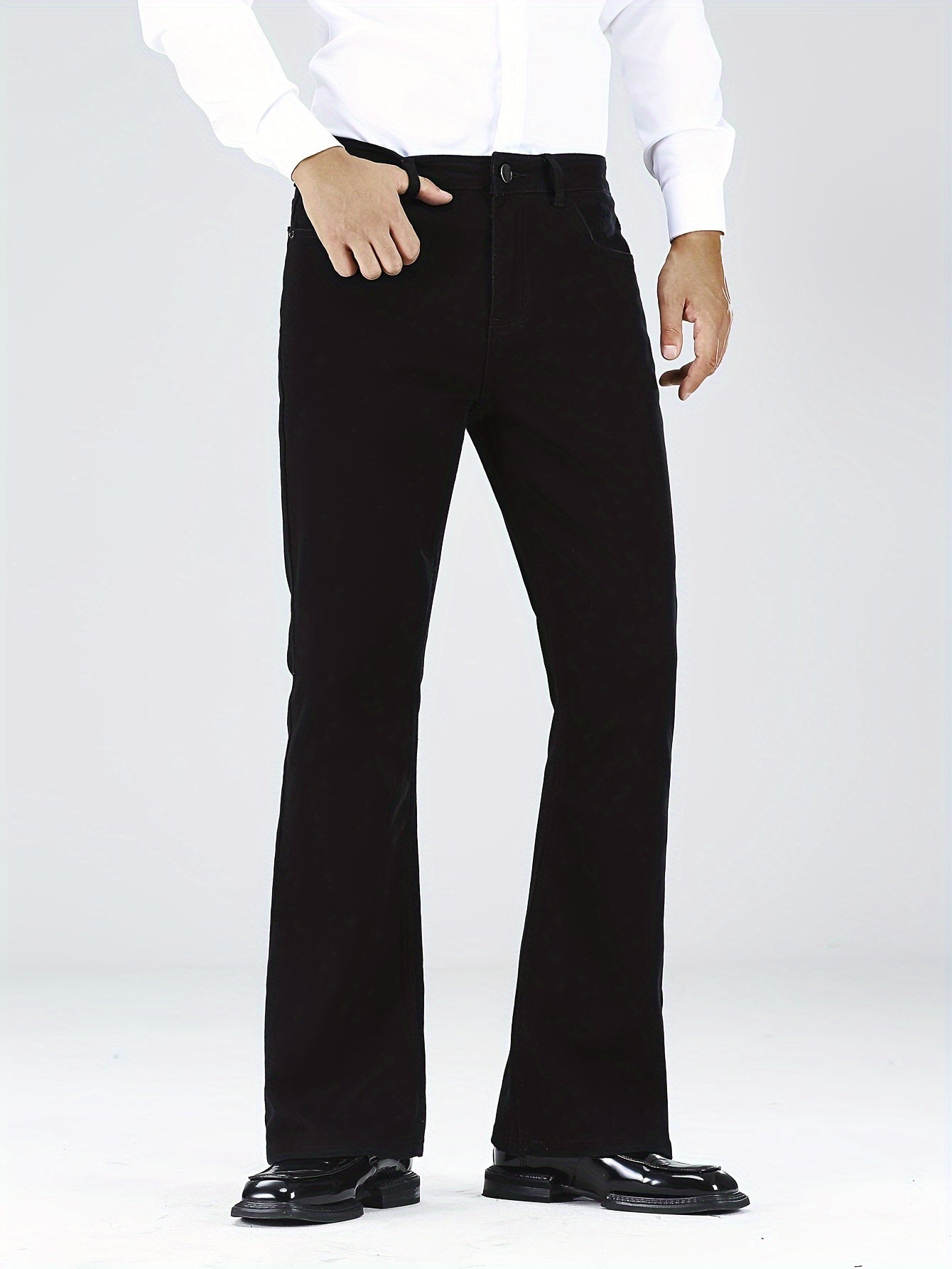 Mens Fashion-Forward Flared Denim Trousers - Street-Chic Style, Versatile All-Occasion Pants - Comfortable Casual Wear