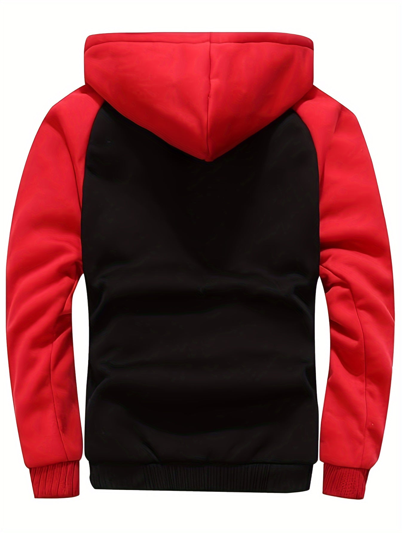 Cozy Autumn Winter Hooded Fleece Jacket - Fashion Hoodies with Contrast Color, Long Sleeve, Zip Up, Warm, Comfy, Outdoors and Sports Wear - Perfect for Casual Daily Life