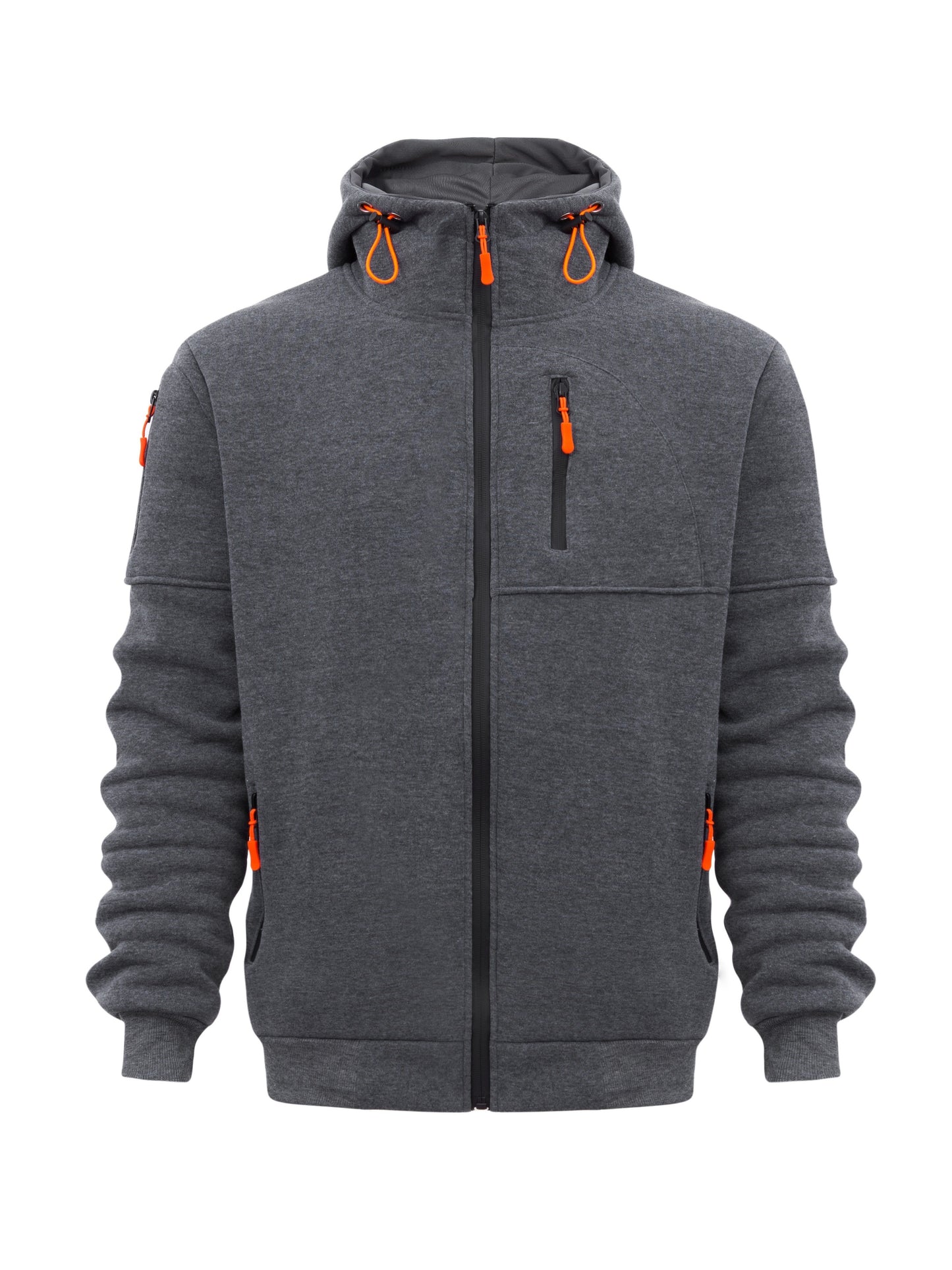 Men's Comfy Stretch Hoodie - Soft, Breathable, and Trendy Pullover with Zipper, Drawstring, and Relaxed Fit for Casual Style