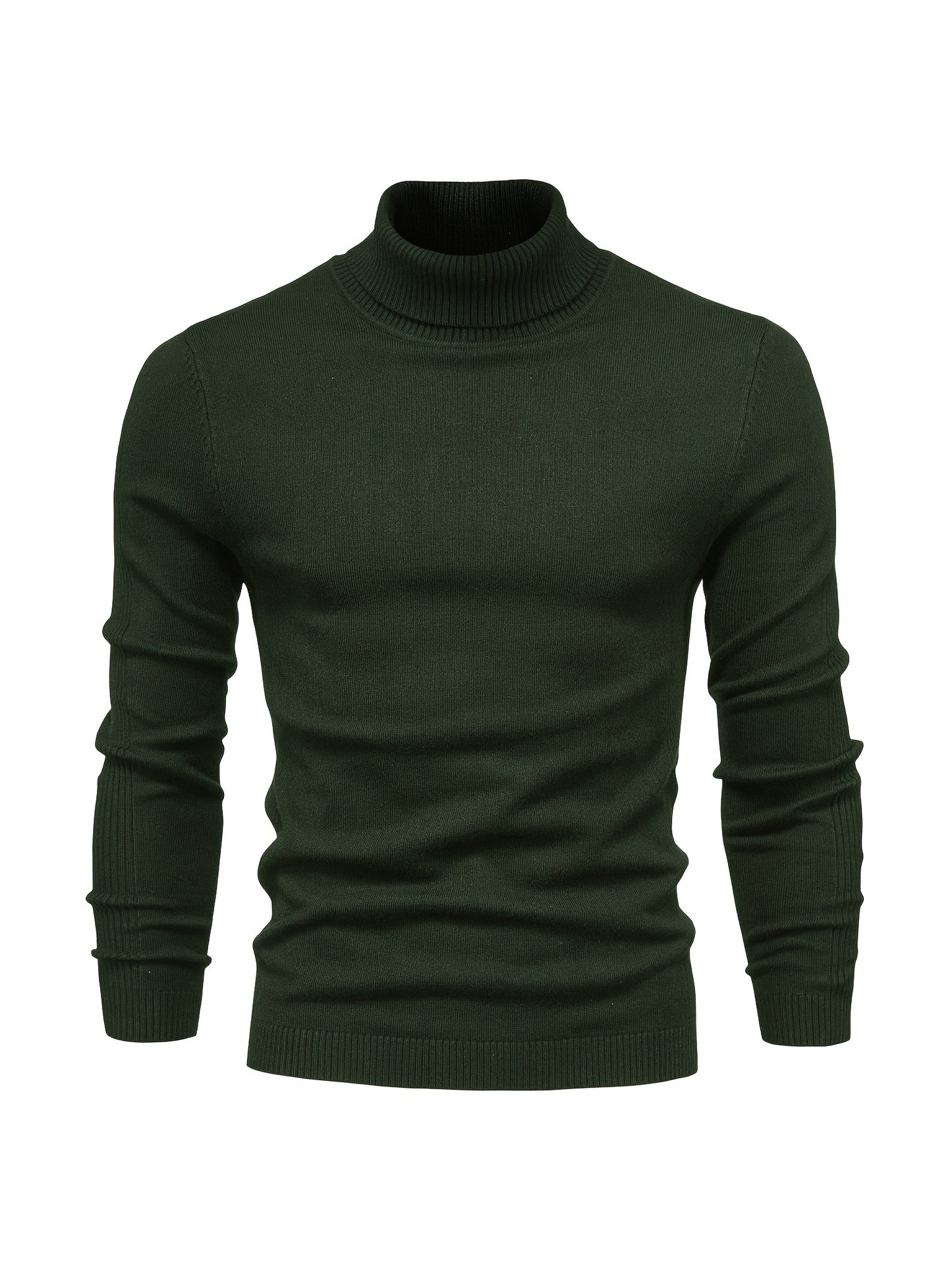 All Match Best Sellers Autumn Winter Pullover Men Solid Turtleneck Sweaters