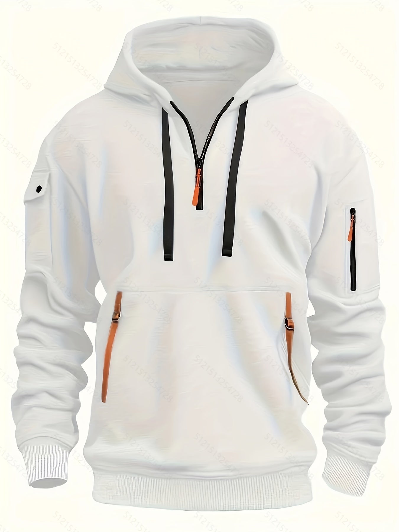 Stylish Men's Comfort Fit Hoodie - Casual Sports Pullover with Zippered Pockets, Soft Fleece Lining, and Relaxed Fit for Everyday Wear