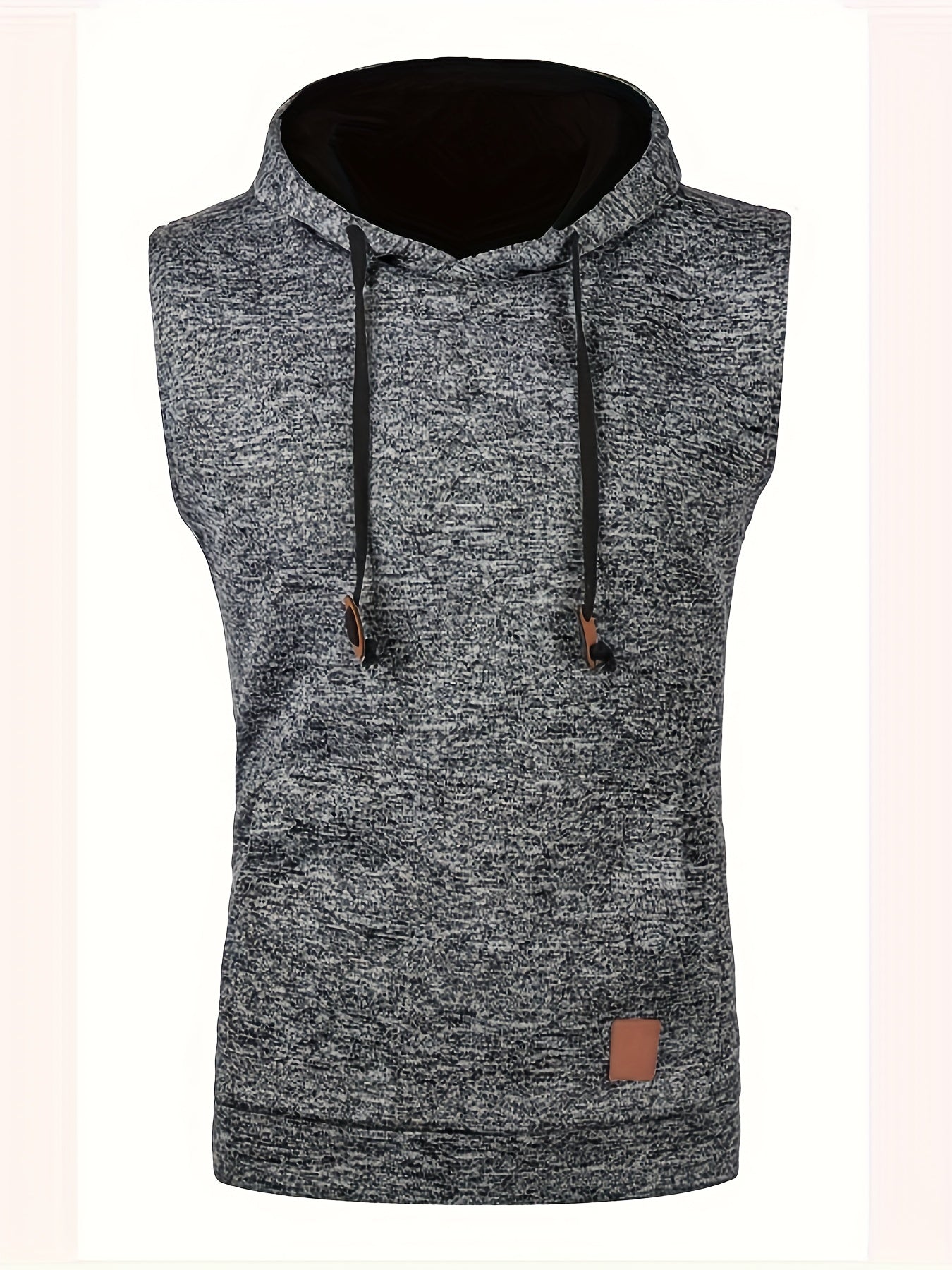 Elegant Hooded Mid Stretch Vest, Men's Casual Vintage Style Sleeveless Sweater Vest For Fall Winter