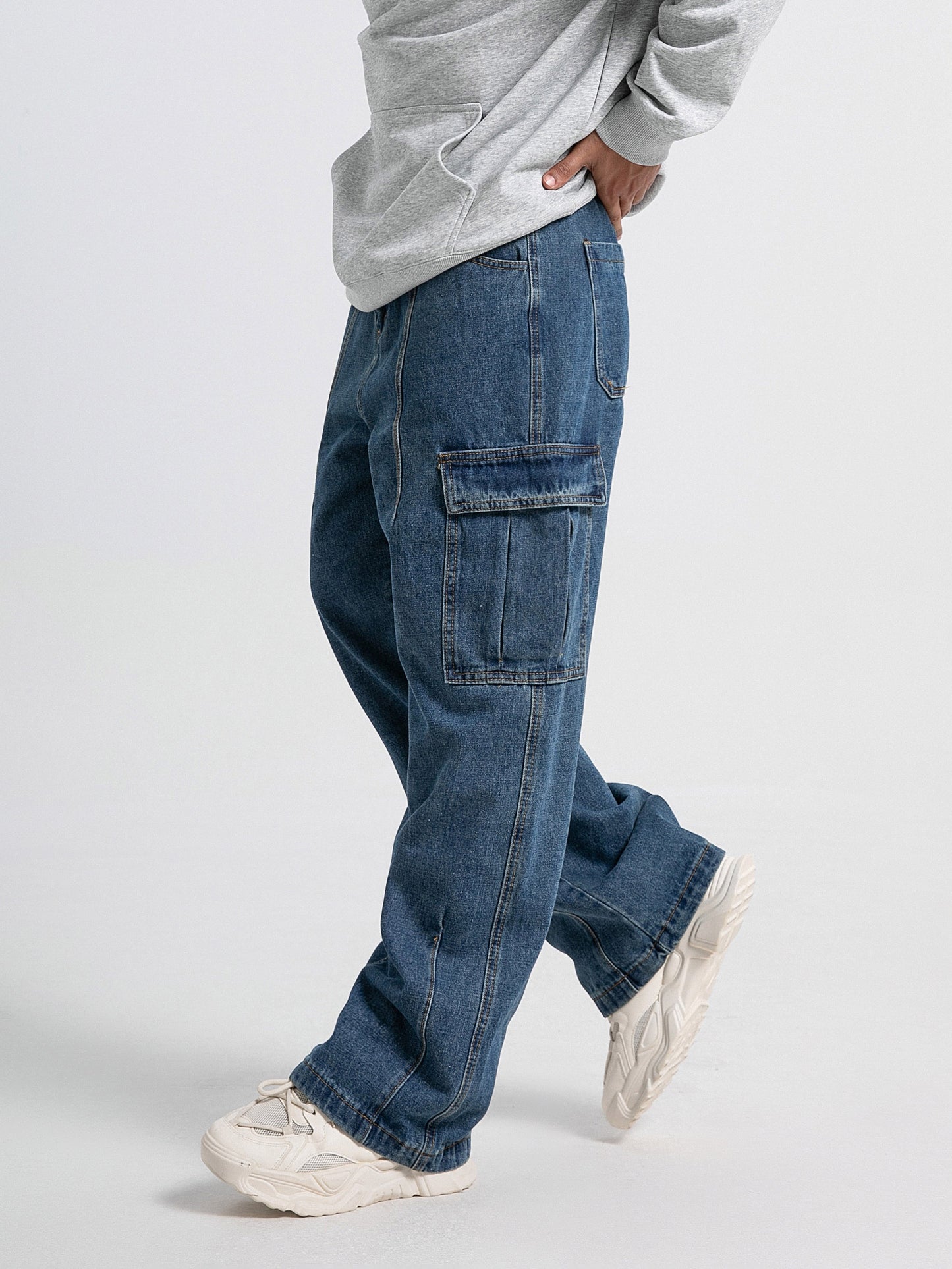 Relaxed Fit Wide Leg Denim Jeans - Soft, Breathable, Slimming, Retro Casual Workwear Pants for Men - Perfect for Hip-Hop Street Dance Gatherings, Everyday Wear, and Outdoor Activities