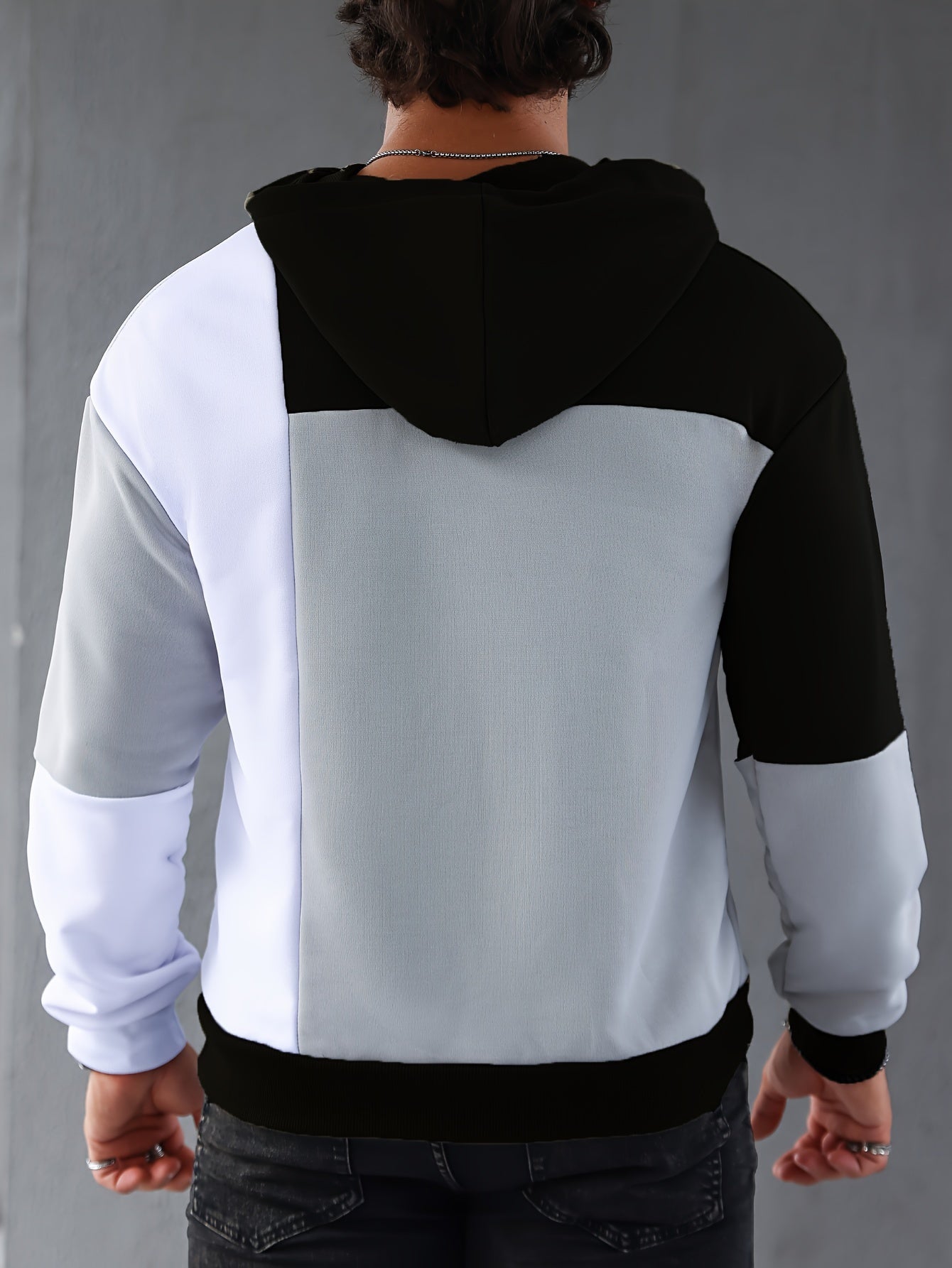 Men's Comfortable Hoodie for Spring/Fall: Long-Sleeve, Stretch Knit, Kangaroo Pocket, Adjustable & Durable Style