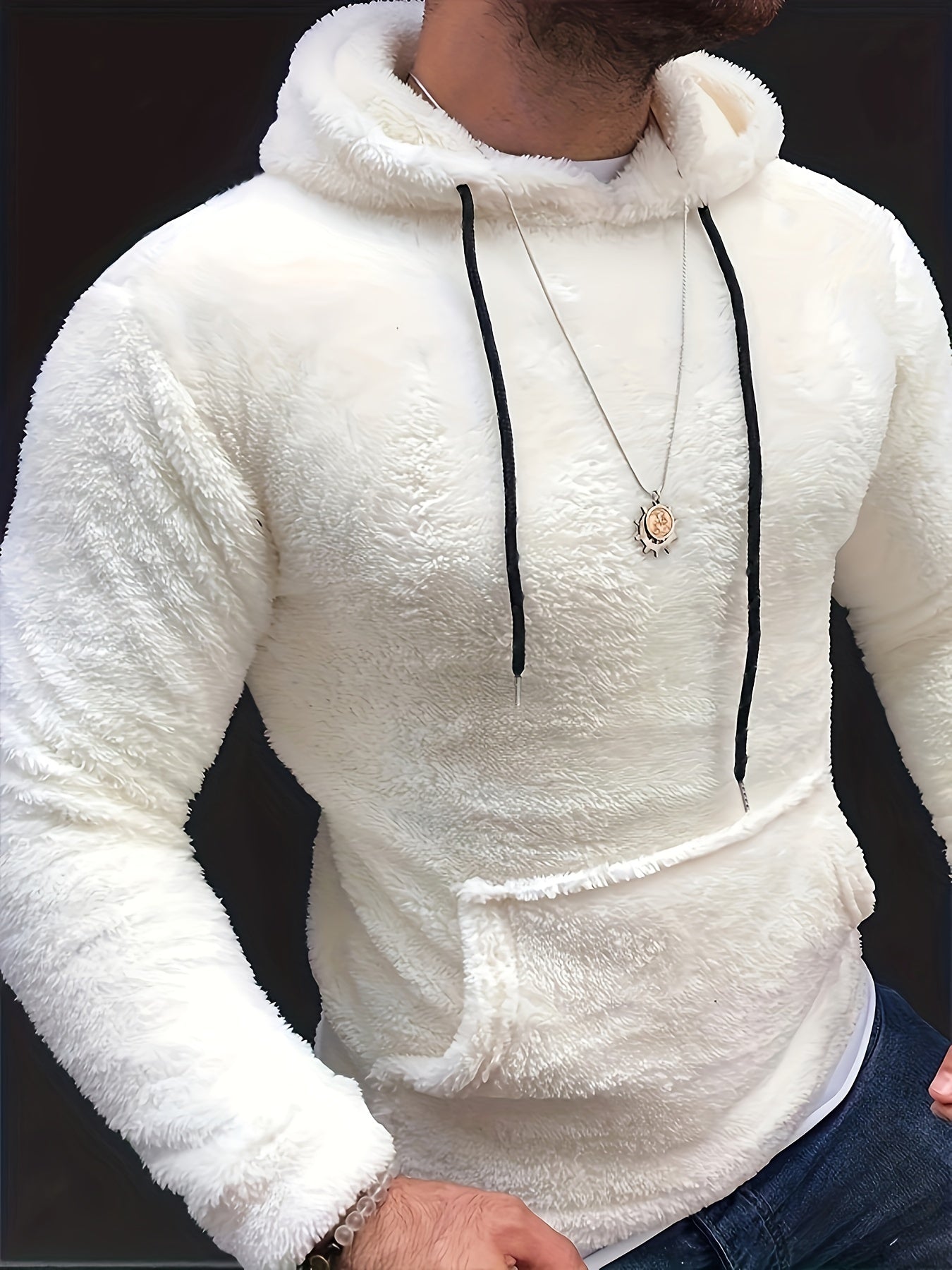 Ultra-Cozy Mens Fluffy Hoodies - Cool & Warm Casual Snuddie Sweatshirt with Trendy Streetwear Style - Hooded Pullover with Handy Kangaroo Pocket - Perfect for Winter & Fall - An Ideal Gift Choice