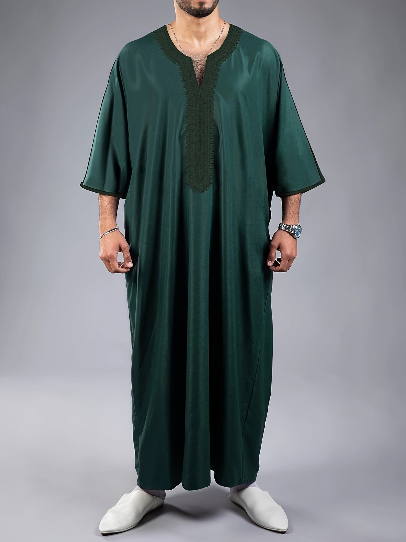 Eid Al-Adha Men's Thobe Kaftan Costume, Kandoura For Men, Moroccan Thobes, Kaftan Clothes, Eid Al-Adha