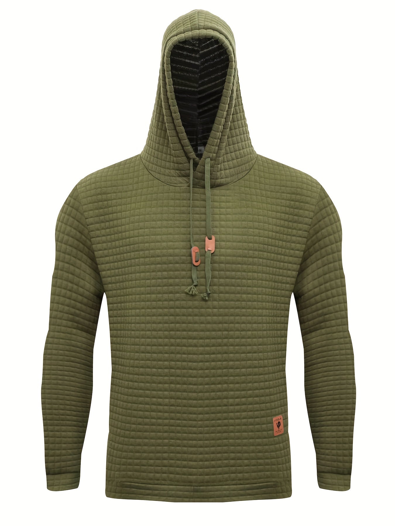 Cozy Waffle Pullover Hoodie - Soft, Breathable, Casual Sweatshirt for Men - Perfect for Spring and Fall, Great Gift Idea