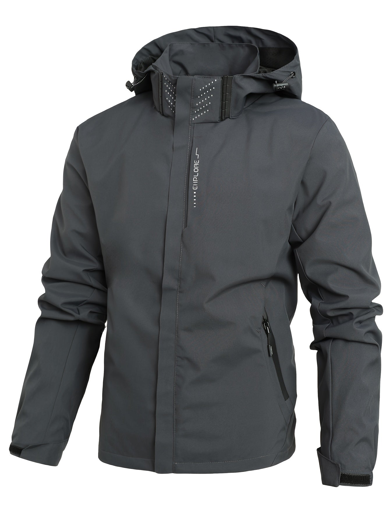 Mens Ultra-Lightweight Waterproof Rain Jacket - Sealed Hooded Shell for Outdoor Adventures - Durable Hiking Windbreaker, All-Weather Protection, Ideal for Travelers & Enthusiasts