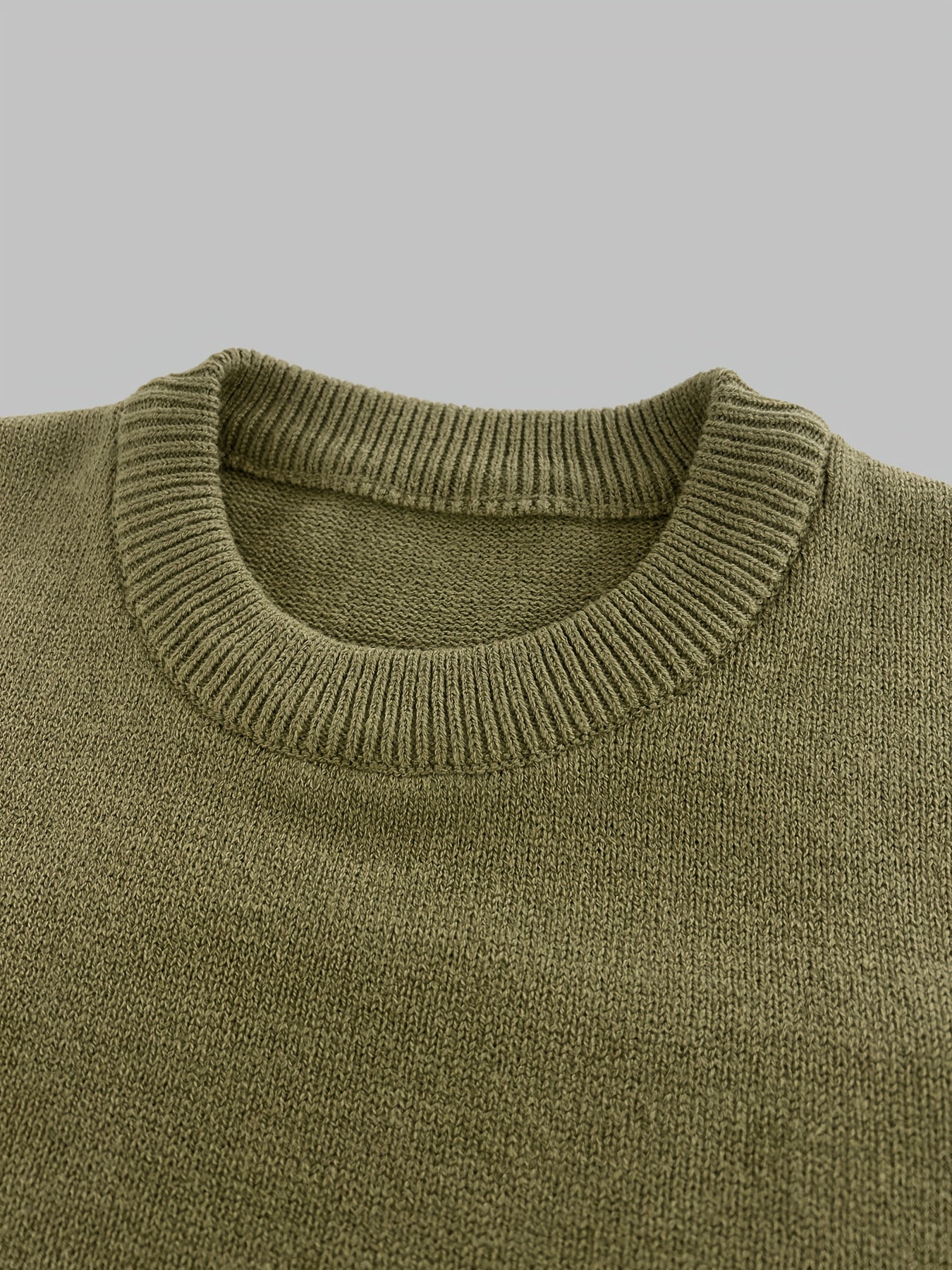 Men's Casual Color Block Sweater - Cozy Knit Pullover for Fall/Winter, Round Neck, Machine Washable, for Autumn, Spring