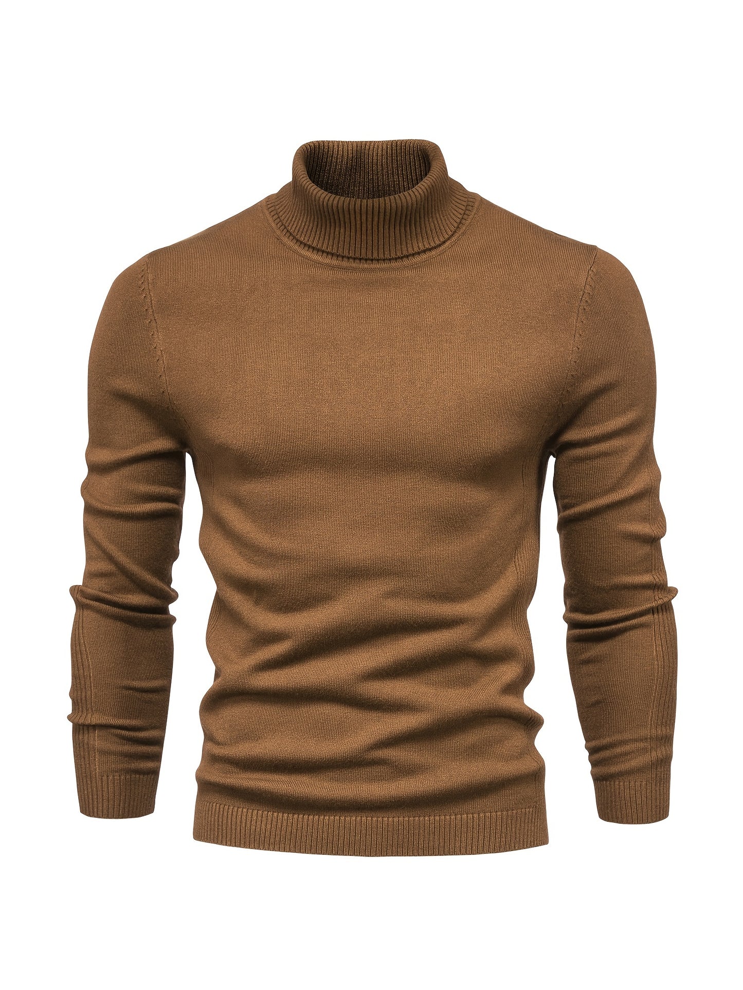 All Match Best Sellers Autumn Winter Pullover Men Solid Turtleneck Sweaters