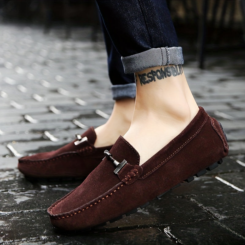 Men's Trendy Slip On Loafers, Casual Outdoor Walking Shoes