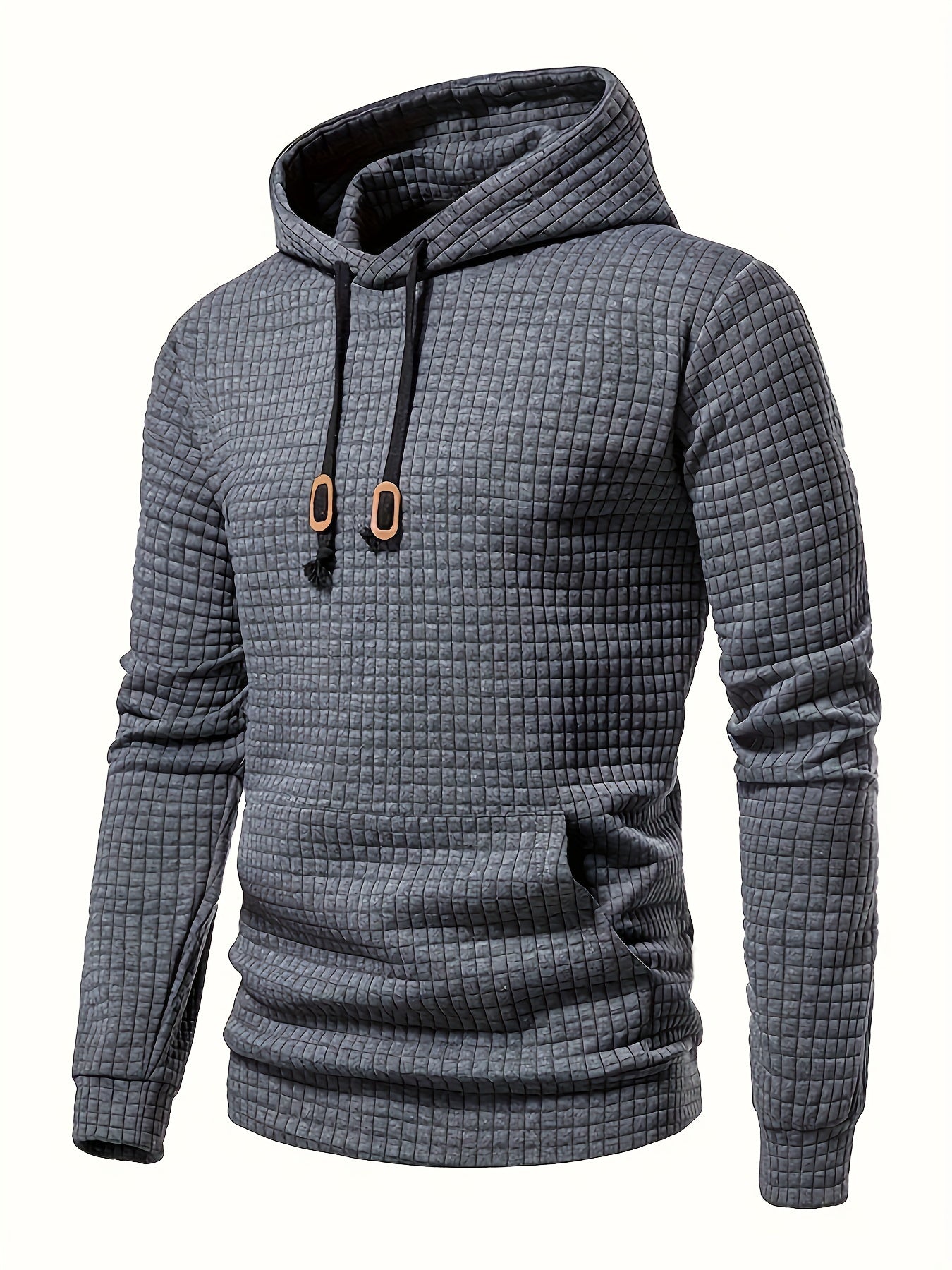 Trendy Plaid Hoodie for Men - Comfortable, Stretch Fit with Kangaroo Pocket | Durable & Easy-Care, Perfect for Fall & Winter