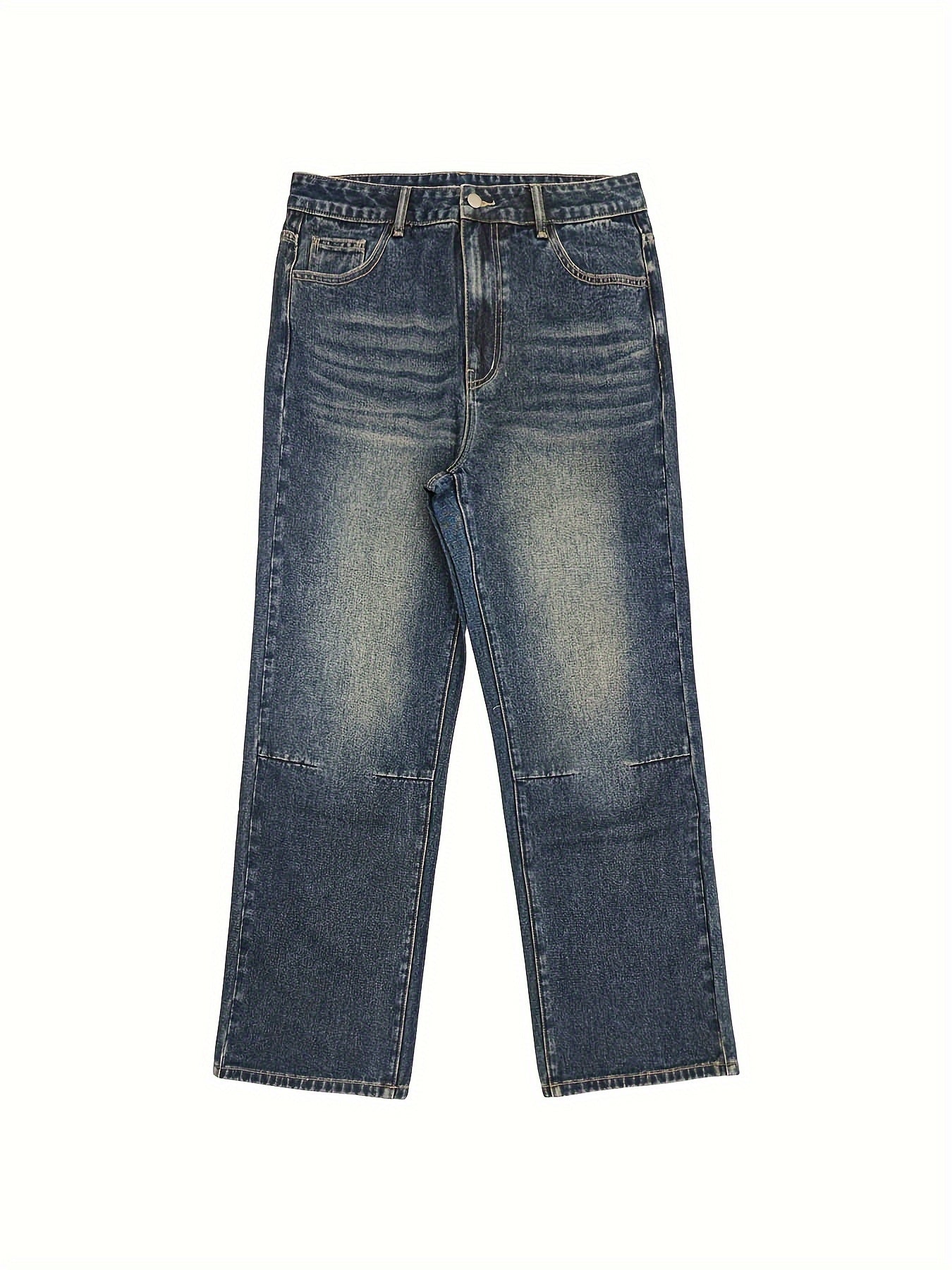 Stylish Men's Relaxed-Fit Jeans with Distressed Detailing – Comfortable Denim for Everyday Wear