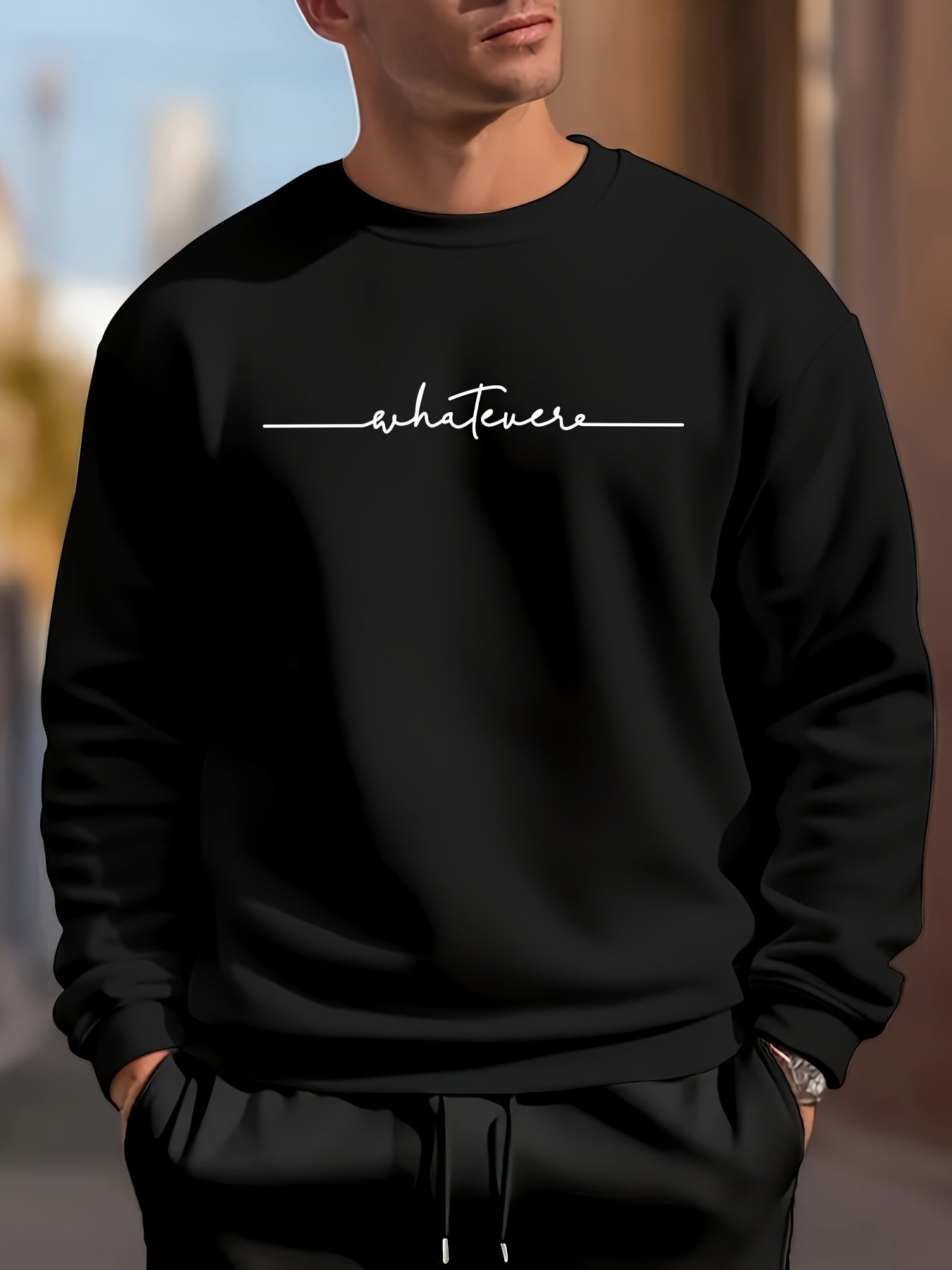 Stylish Letter Print Crew Neck Sweatshirt - Soft, Breathable, Long Sleeve, Pullover Design, Versatile Casual Top for Spring & Autumn, Outdoor Sports, Daily Wear - Comfy, Relaxed Fit, Easy Care