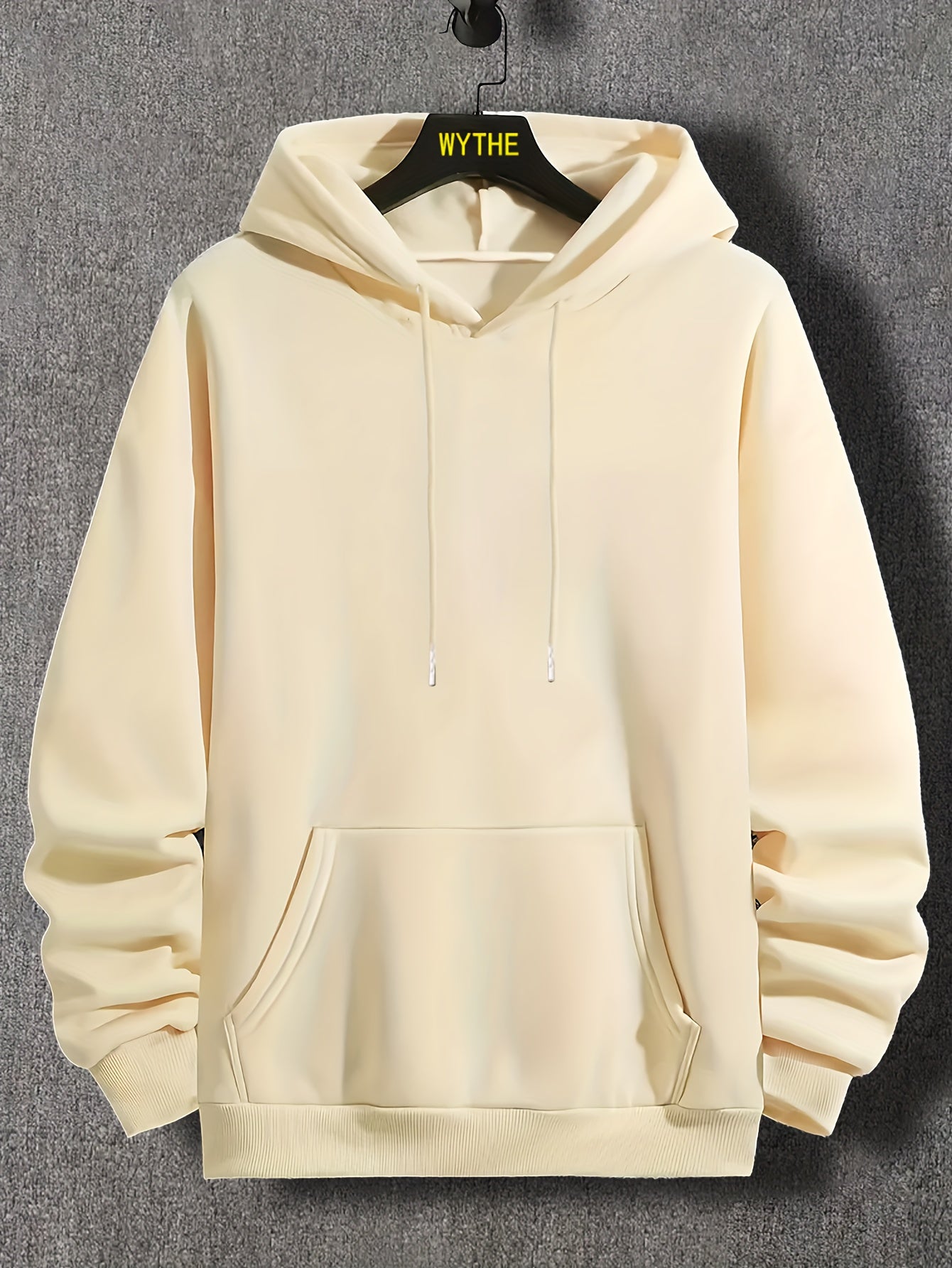 Solid Color Hoodies For Men, Men's Casual Hooded Sweatshirt With Kangaroo Pocket For Spring Fall, As Gifts