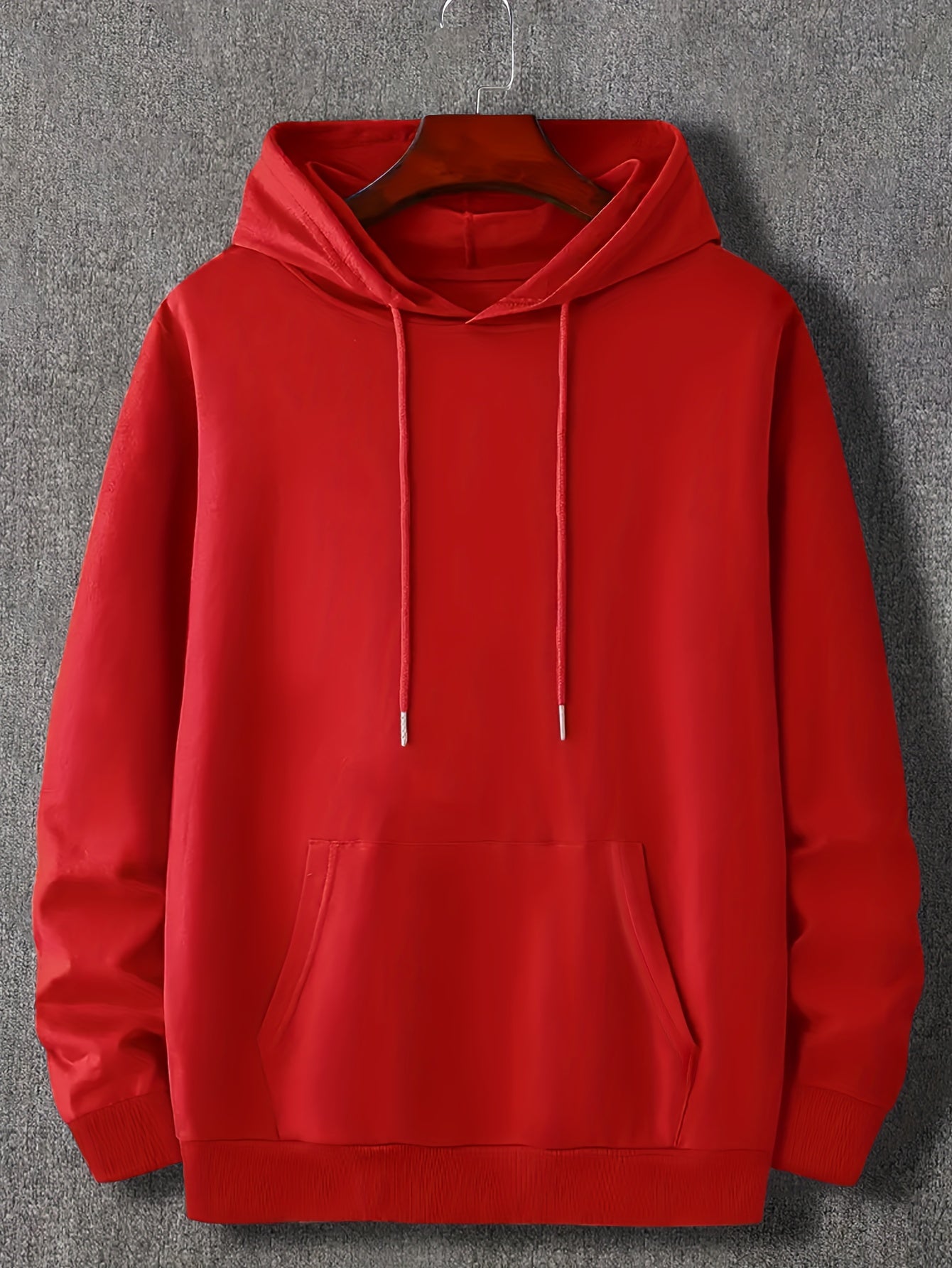 Solid Color Hoodies For Men, Men's Casual Hooded Sweatshirt With Kangaroo Pocket For Spring Fall, As Gifts