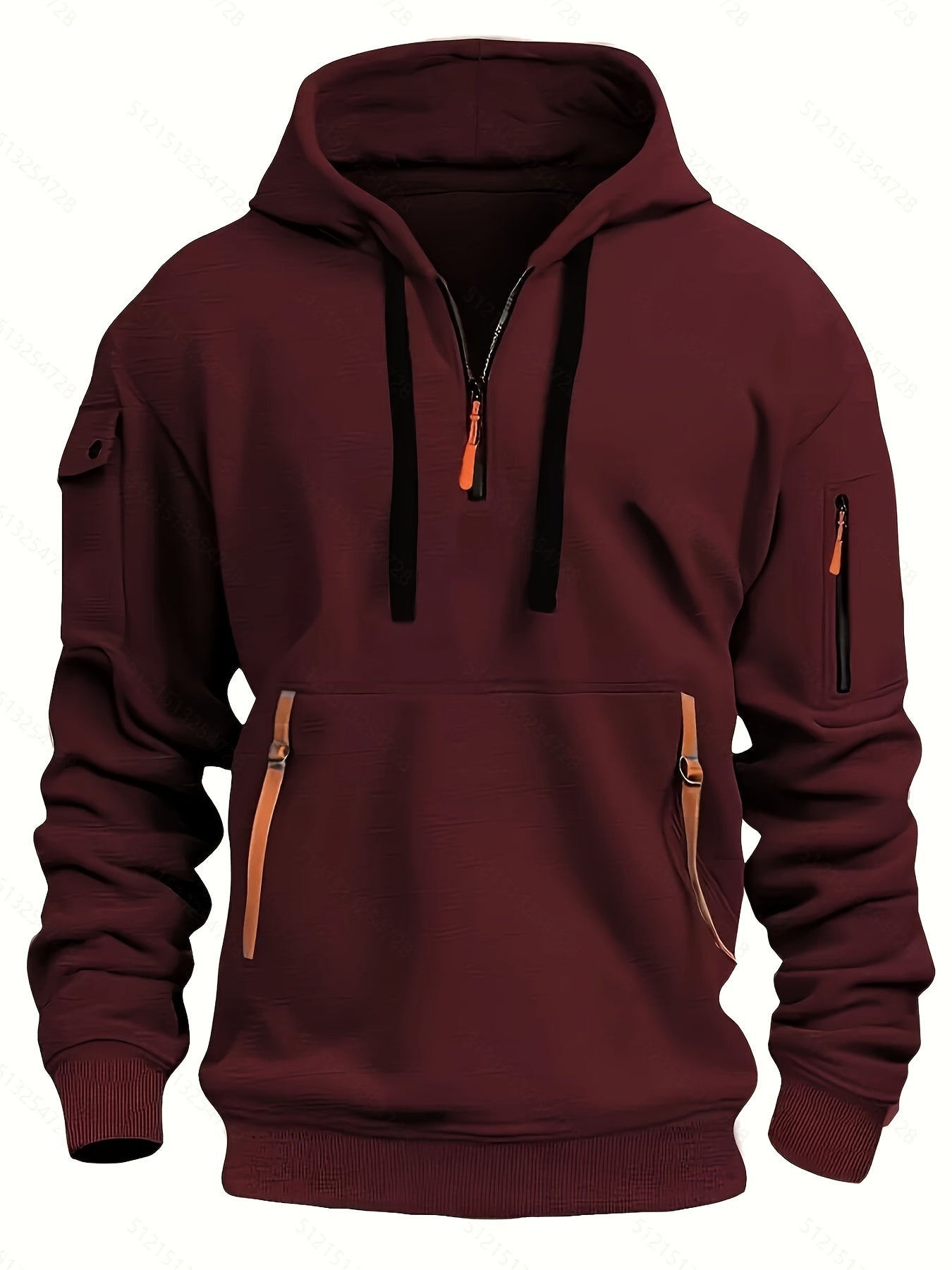 Stylish Men's Comfort Fit Hoodie - Casual Sports Pullover with Zippered Pockets, Soft Fleece Lining, and Relaxed Fit for Everyday Wear