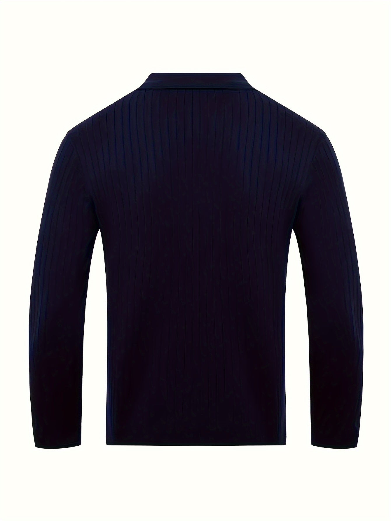 Men's Striped Knitted Pullover, Formal Long Sleeve Sweater For Outdoor