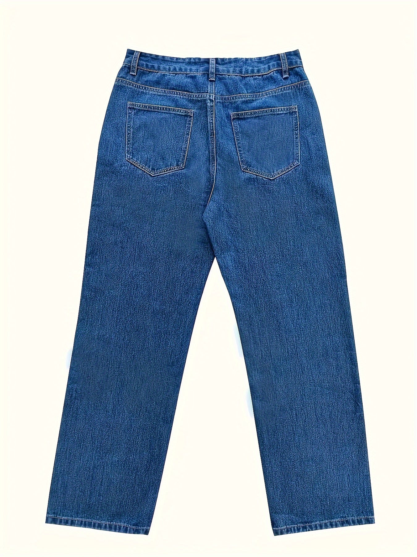 Mens Fashion-Forward Loose Fit Wide Leg Jeans - Comfortable & Chic Denim Pants for Street Style