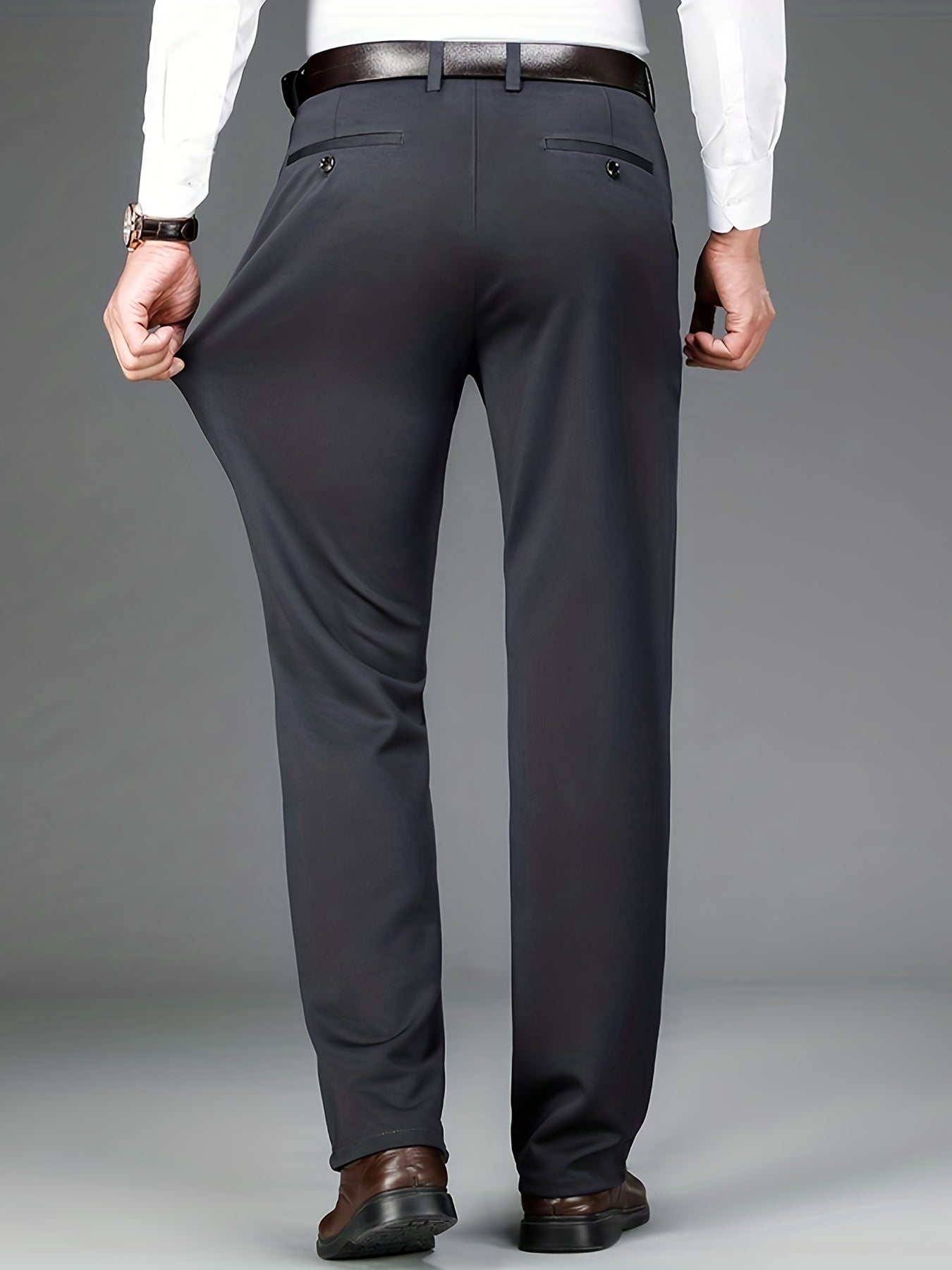 Elite Stretch Dress Pants - Classic Fit, Solid Colors, Slightly Stretchy, Breathable, Comfortable, Business Casual, Old Money Style, Perfect for Spring and Summer - Men's Formal Wear