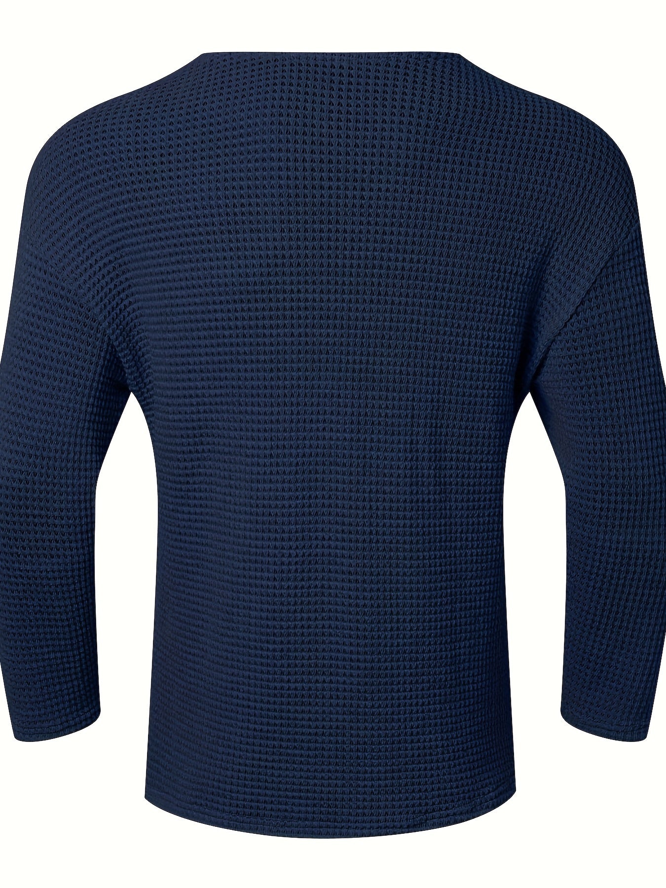 Men's Solid Knit V-neck Long Sleeve Sweater With Hollow Pieces, Chic And Trendy Tops For Spring And Autumn Daily And Holiday Leisurewear