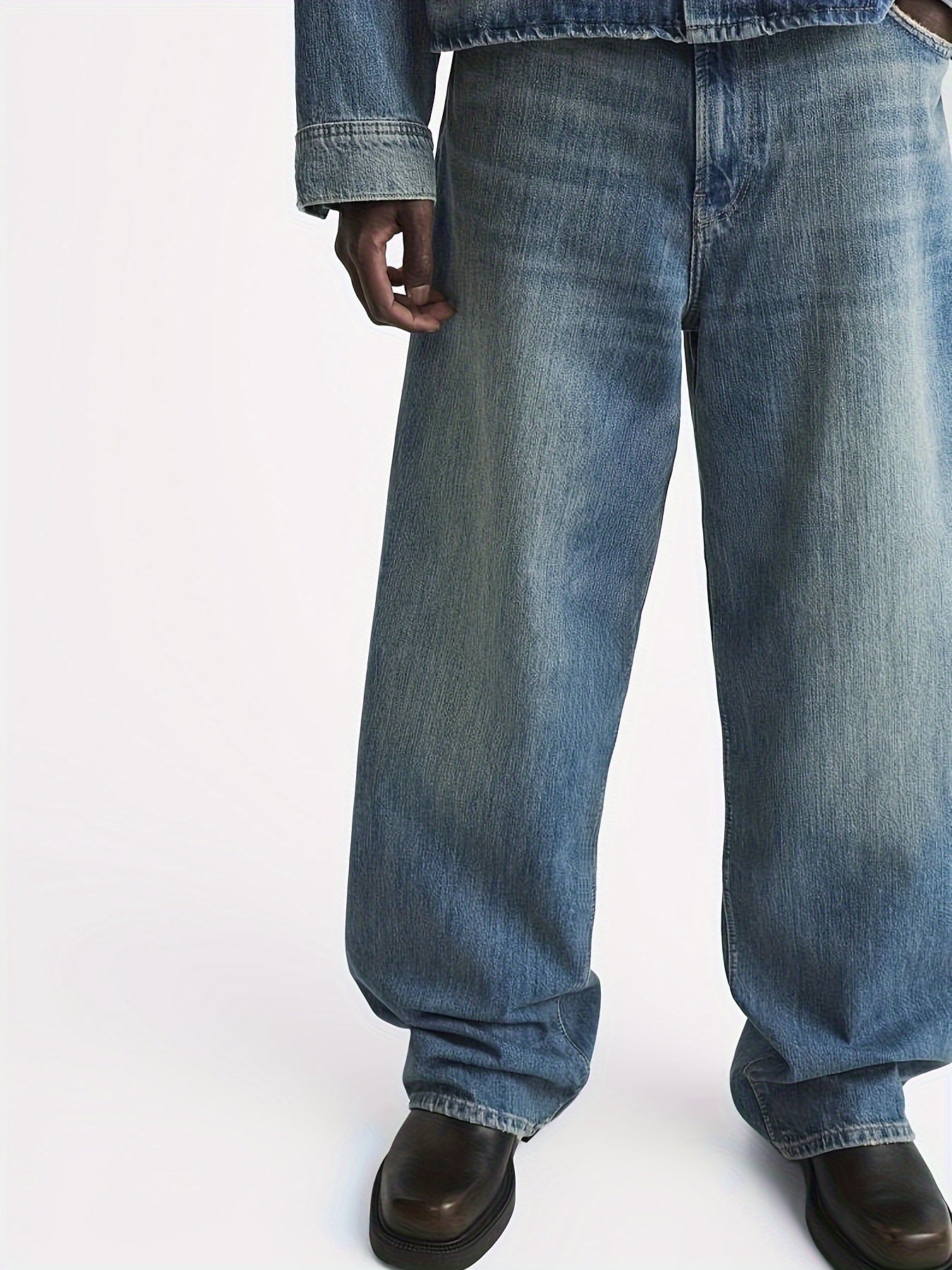 Mens Retro Relaxed Jeans - Stylish & Comfortable, Versatile Casual Trousers for All Seasons - Timeless Vintage Design