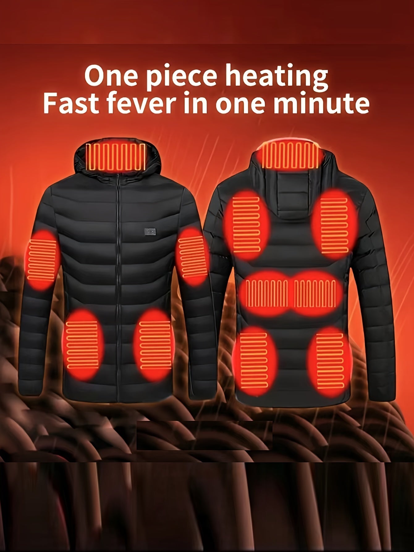 Heating Jacket Area 21 Smart Heating Jacket Charging Jacket Cold proof Whole Body Warm Winter Down Thermostatic Men's Jacket