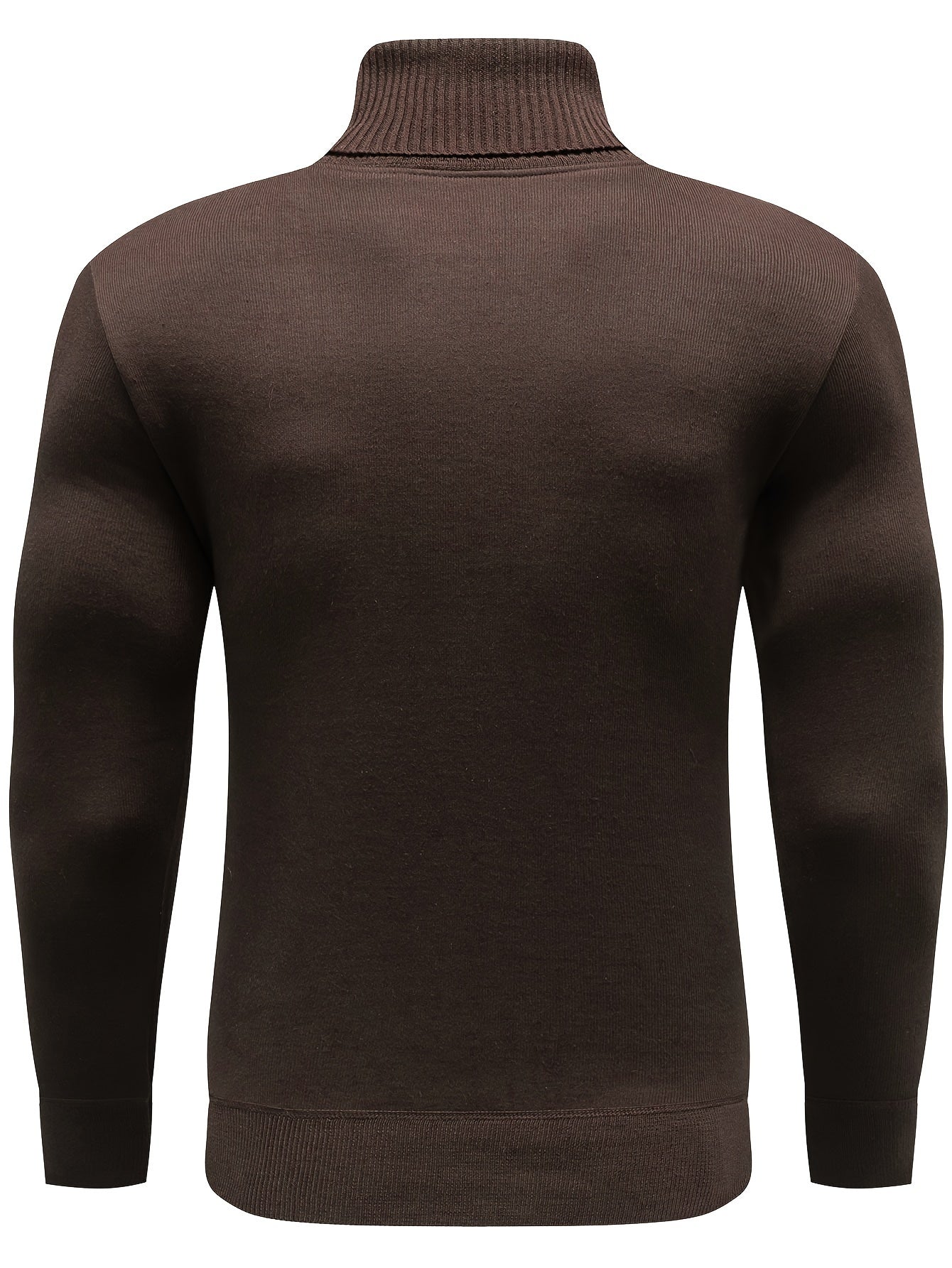 Men's Solid Color Long Sleeve And Turtle Neck Knit Sweater, Warm And Comfy Tops For Autumn And Winter Outdoors Wear, Suitable For Bottoming Wear