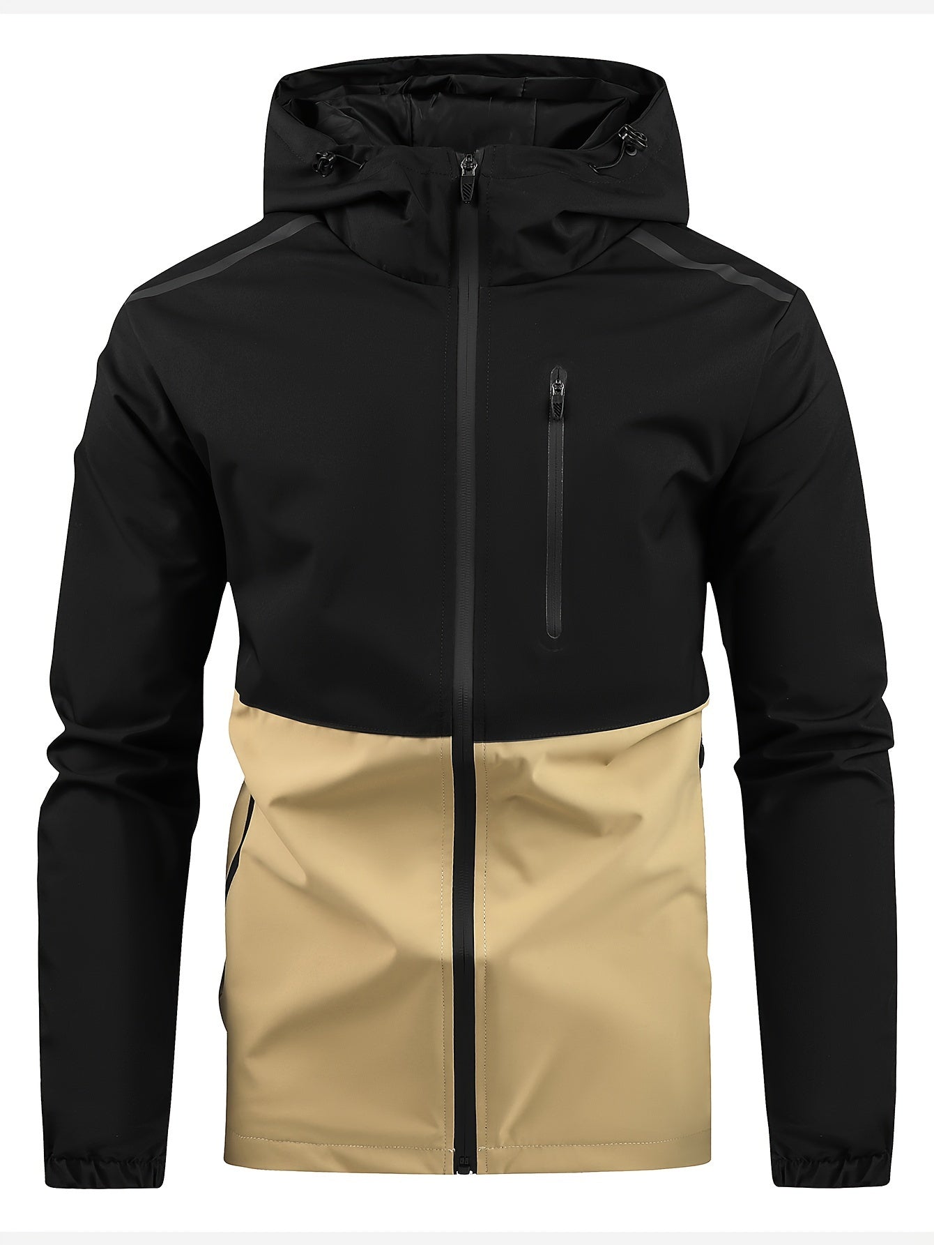 Men's Lightweight Hooded Jackets By Activity, Casual Jacket With Zipper Pockets For Fitness Outdoor Activities