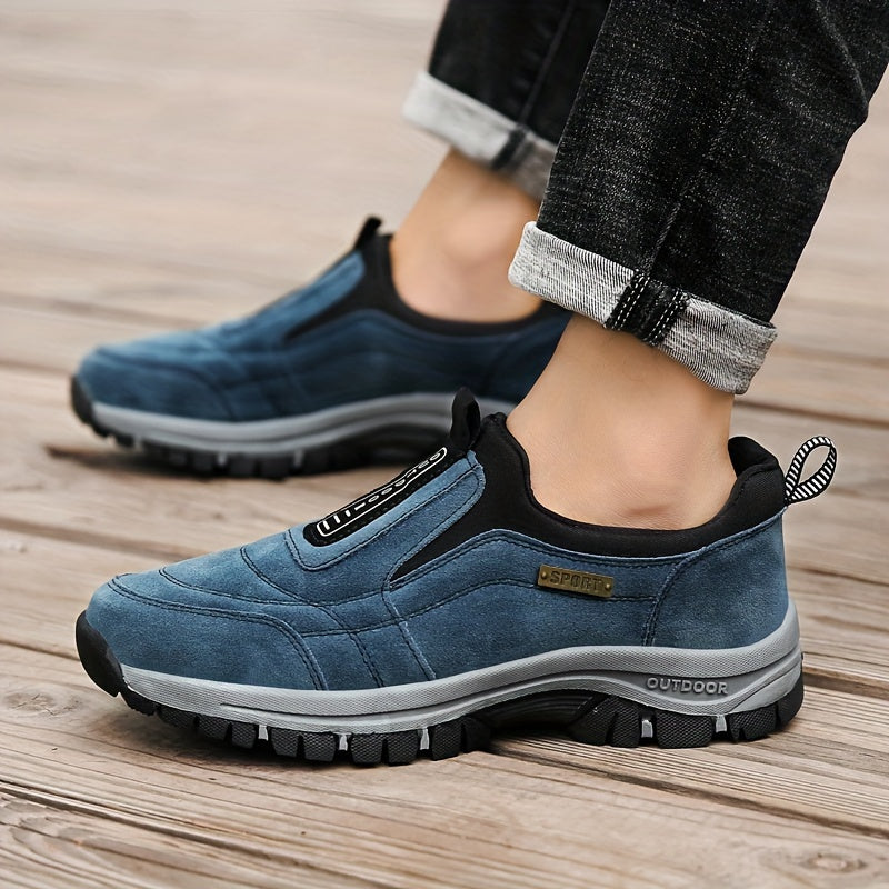 Ultra-Comfort Men's Slip-On Sneakers - Breathable, Anti-Slip, Arch Support, Cushioned Walking Shoes for Outdoor Activities, All Seasons, Everyday Wear