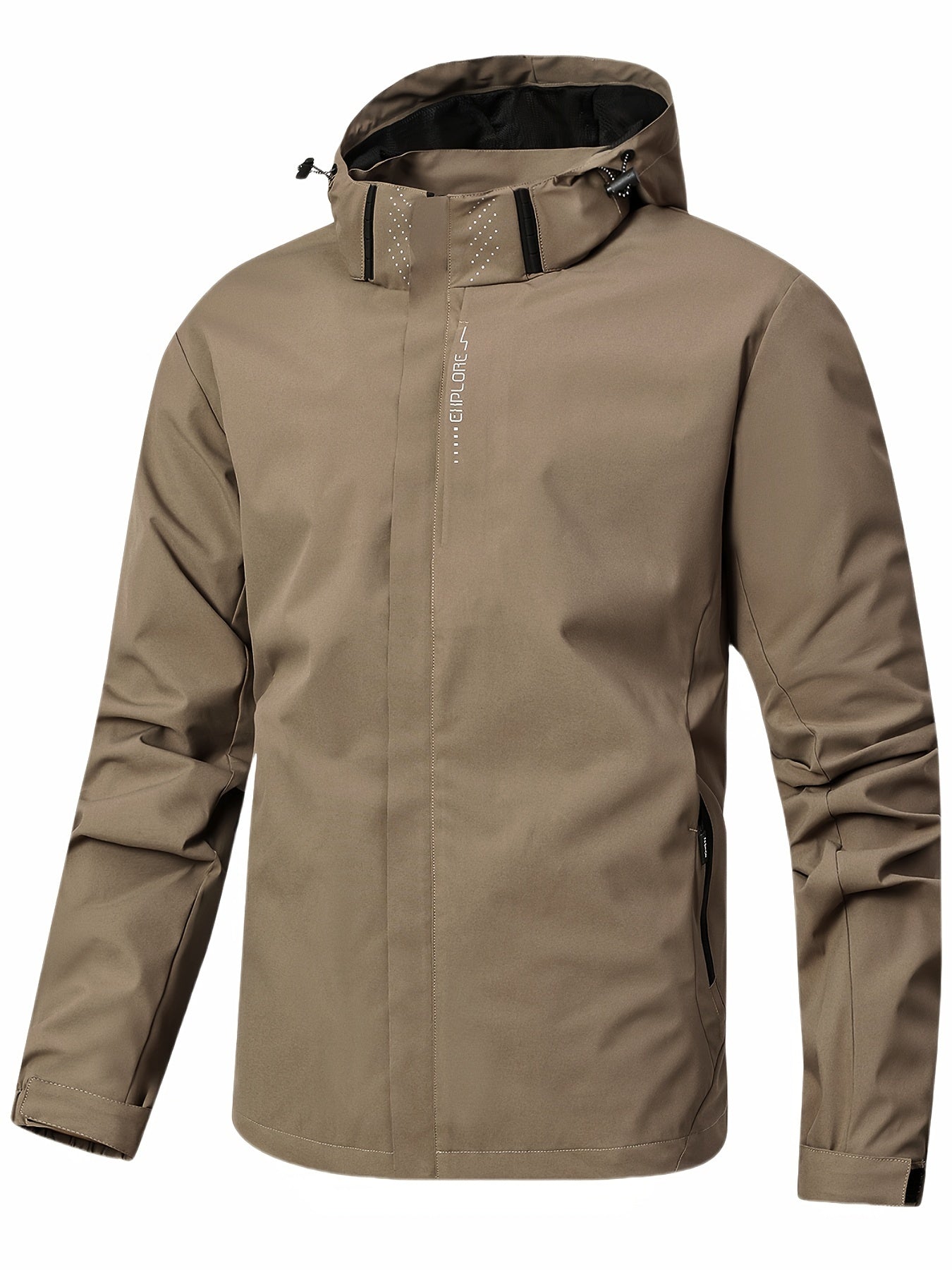 Mens Ultra-Lightweight Waterproof Rain Jacket - Sealed Hooded Shell for Outdoor Adventures - Durable Hiking Windbreaker, All-Weather Protection, Ideal for Travelers & Enthusiasts