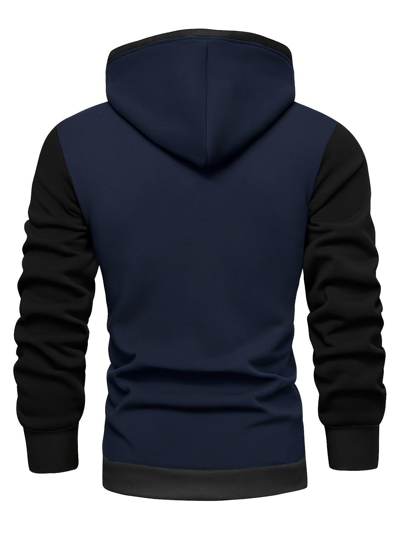 Stylish Patchwork Hooded Sweatshirt - Fashion Hoodies with Contrast Color, Kangaroo Pocket, and Long Sleeve for Casual Daily Outerwear