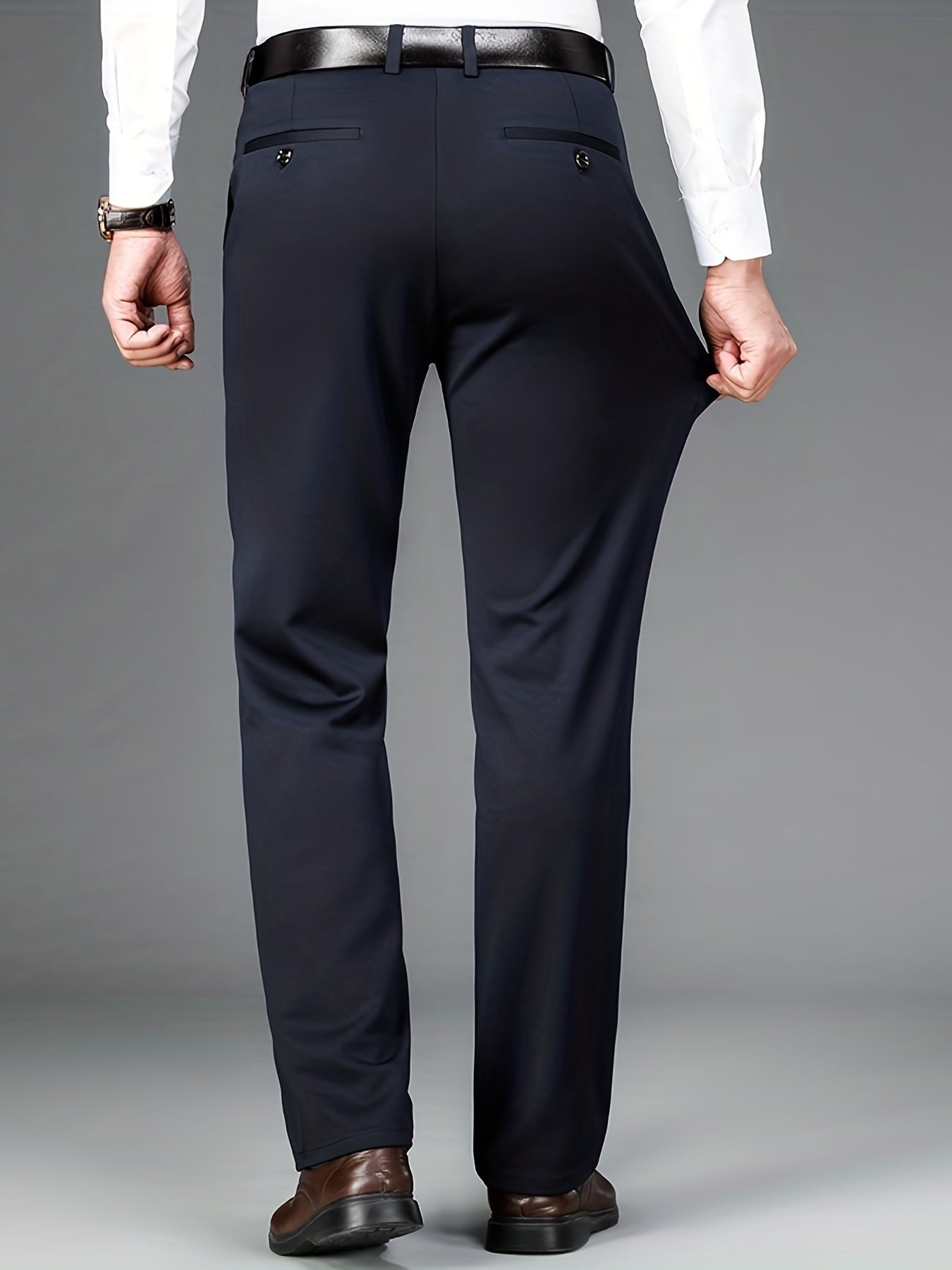 Elite Stretch Dress Pants - Classic Fit, Solid Colors, Slightly Stretchy, Breathable, Comfortable, Business Casual, Old Money Style, Perfect for Spring and Summer - Men's Formal Wear