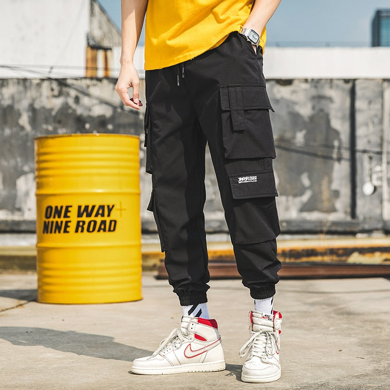 Streetwear Mens Hip Hop Jogging Pants Casual Men Trousers Big Size Loose Sweatpants Male New Multi Pocket Harem Pants 5XL