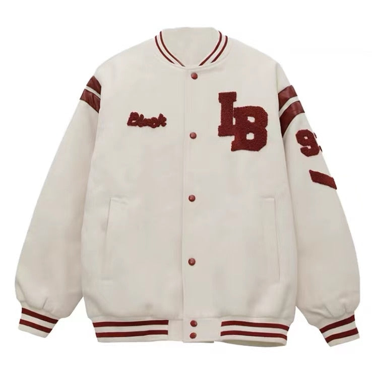 American letter towel embroidered jacket coat men's Y2K street hip-hop retro baseball uniform couple casual all-match jacket top