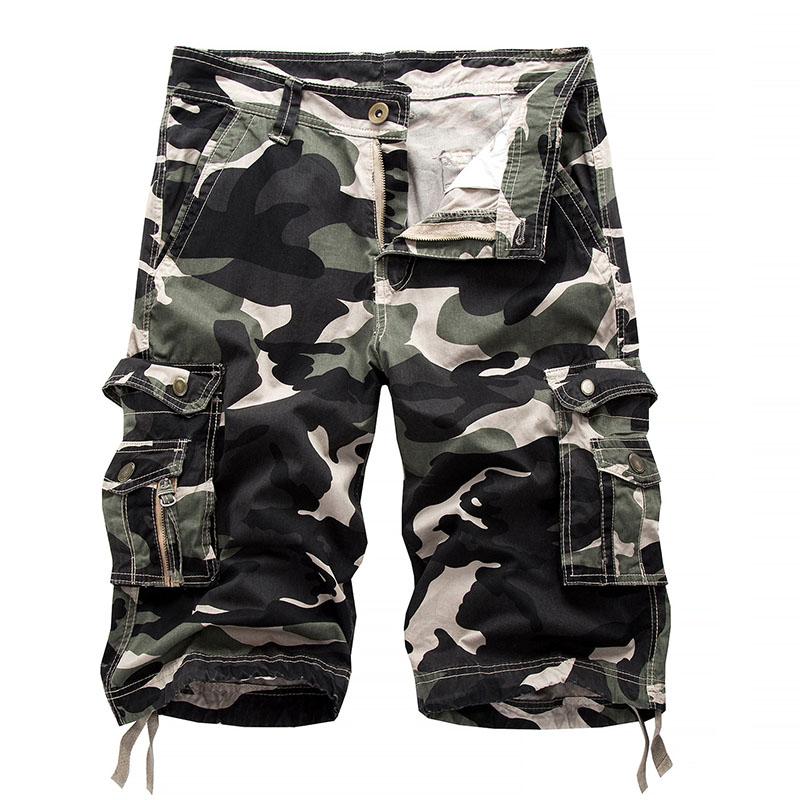 Multicolor Outdoor Large Size Loose Multicolor Camouflage Pants Casual Beach Shorts Cargo Shorts Summer Streetwear Men Capris