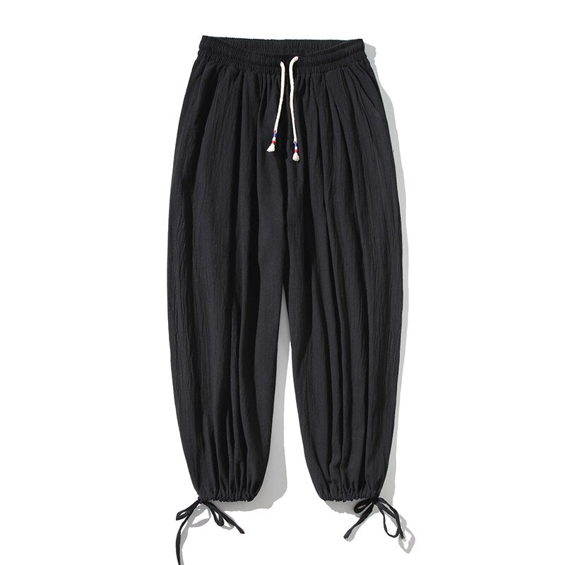 Fashion Men Harem Pants Loose Streetwear Mens Casual Trousers Oversized Man Solid Color Jogging Pants Japanese Style 5XL